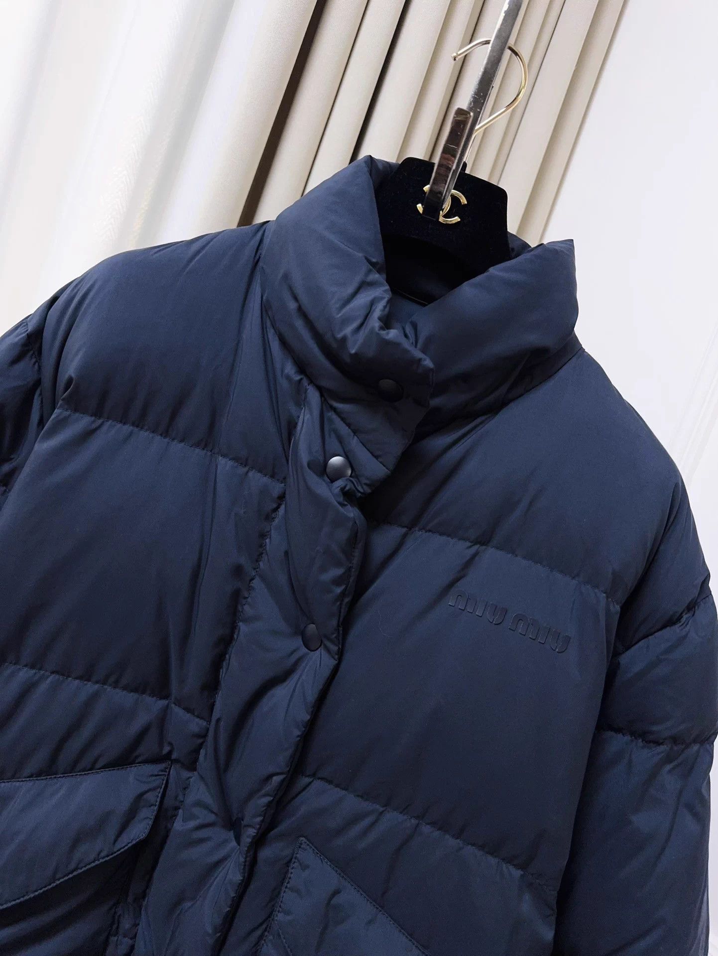 Miu Miu MIUMIU navy logo puffer jacket women's 36 Size XS / US 0-2 / IT 36-38 - 3 Thumbnail