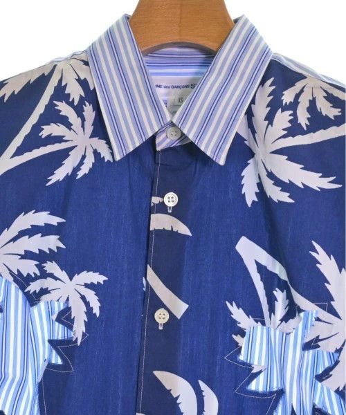 Comme des Garcons SHIRT Shirt Stripes Coconut Tree design button up Blue x white Size US XS / EU 42 / 0 - 4 Thumbnail