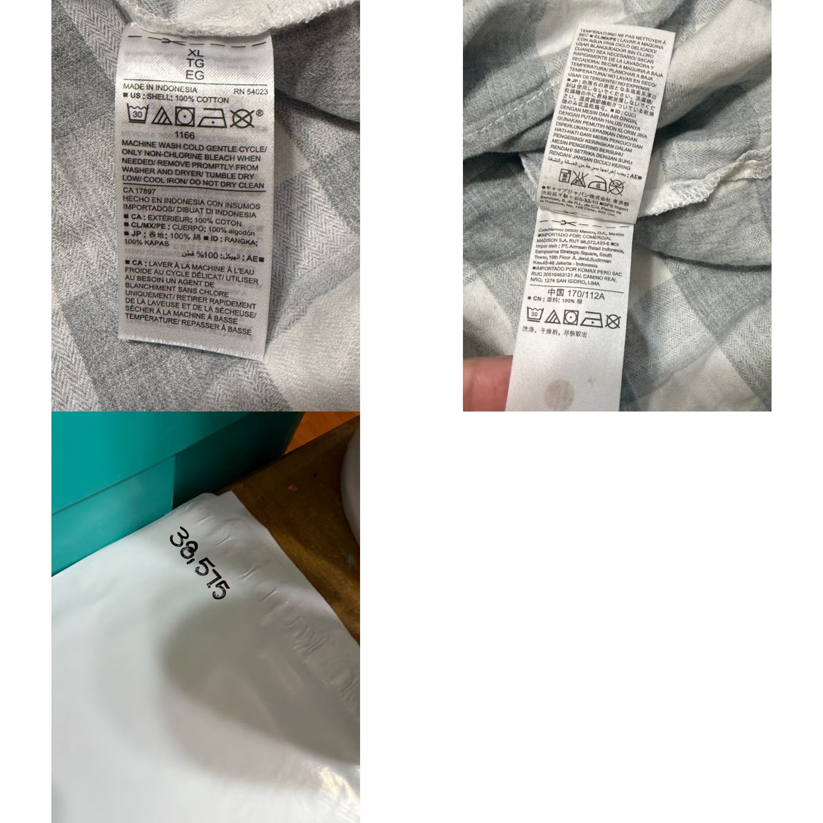 Old Navy Old Navy Shirt Women's XL Grey White Plaid Long Sleeve Button Up The Boyfriend Size XL / US 12-14 / IT 48-50 - 8 Thumbnail
