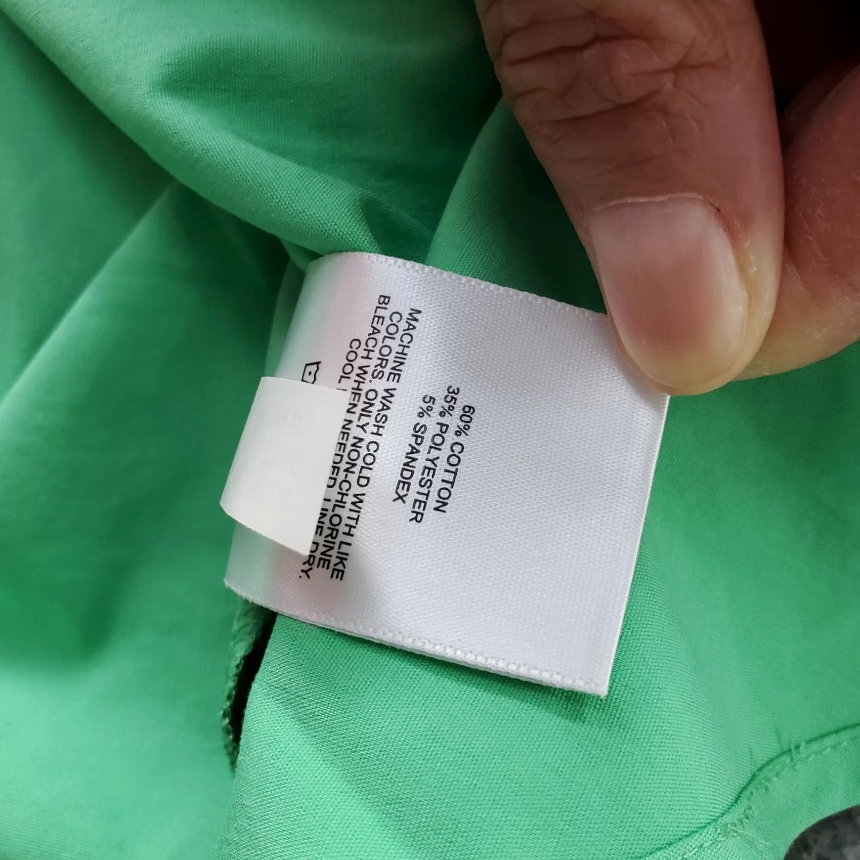 Express Express Button-Up Shirt Womens M Green Solid Collared High Low Slit Shirt Size M / US 6-8 / IT 42-44 - 6 Thumbnail