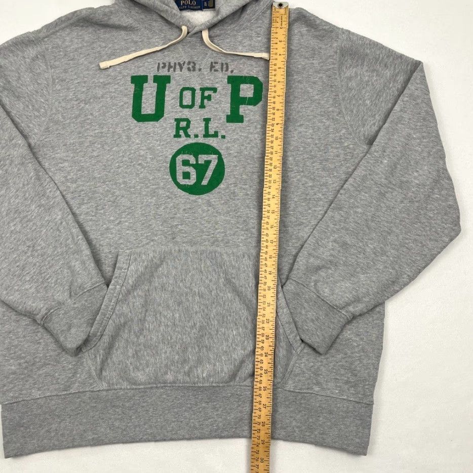 Polo Ralph Lauren Polo Ralph Lauren Hoodie Mens XL Gray Phys Ed U of P RL 67 Fleece Sweatshirt Gym Size US XL / EU 56 / 4 - 4 Thumbnail