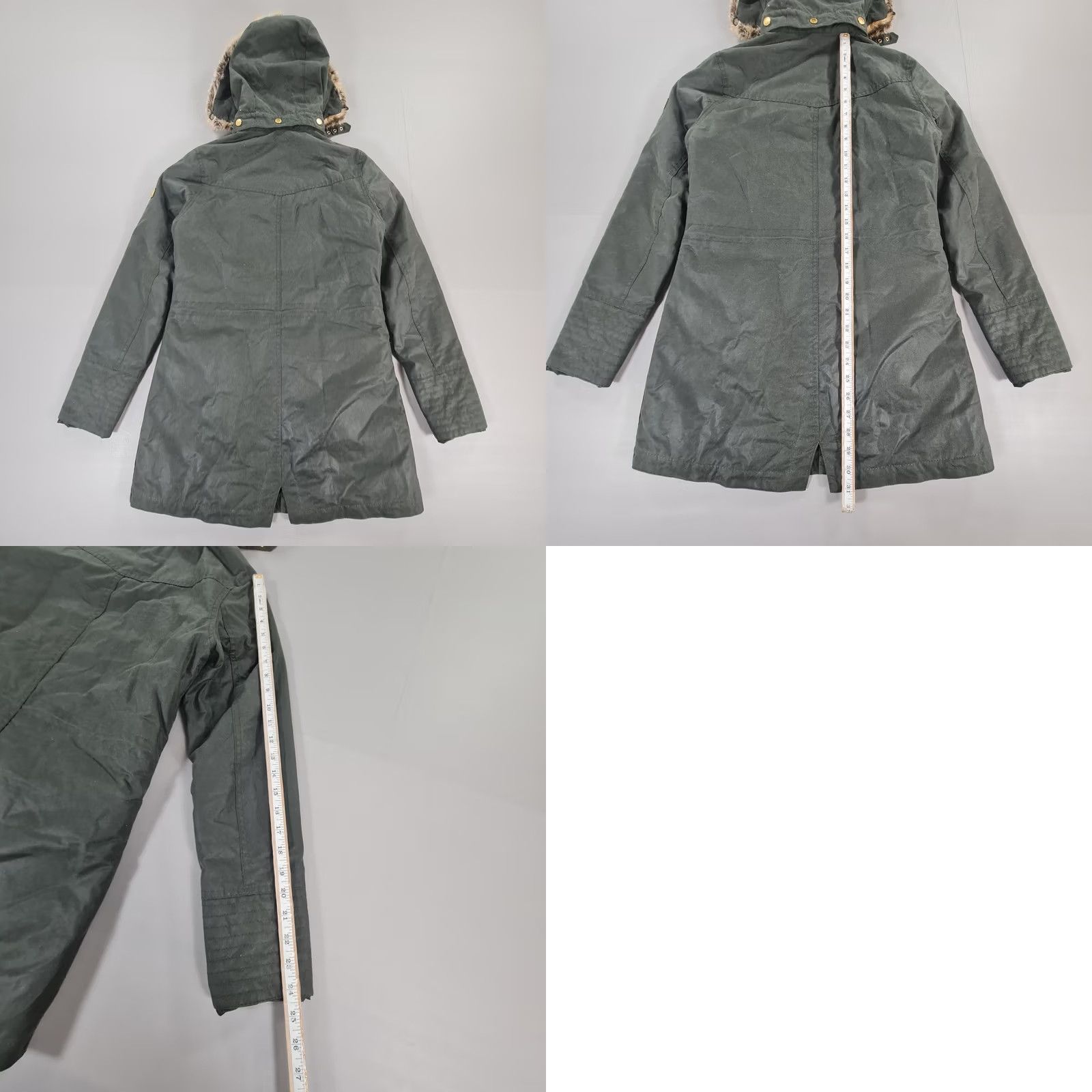 Barbour Barbour Womens Jacket Green 8 UK Mallory Waterproof Country Faux Fur Hood Casual Classic Outdoor Waxed Size M / US 6-8 / IT 42-44 - 9 Thumbnail