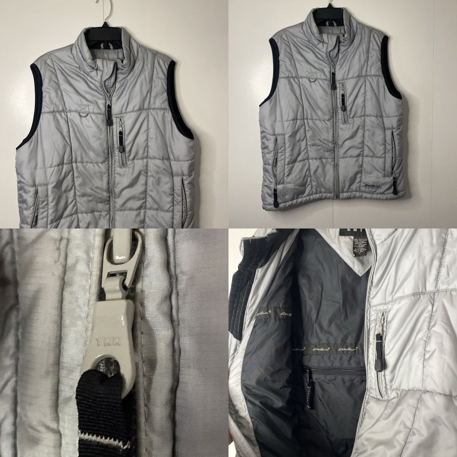 Eddie Bauer Eddie Bauer Ebtek Primaloft Puffer Vest Full Zip Women L Gray Insulated Gorpcore Vest Size L / US 10 / IT 46 - 9 Thumbnail