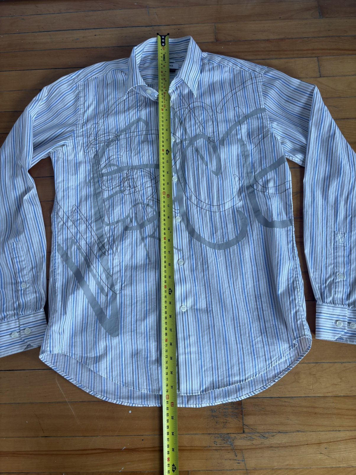 Versace Versace Striped Button Down Shirt Men 16.5 42 Size US L / EU 52-54 / 3 - 5 Thumbnail
