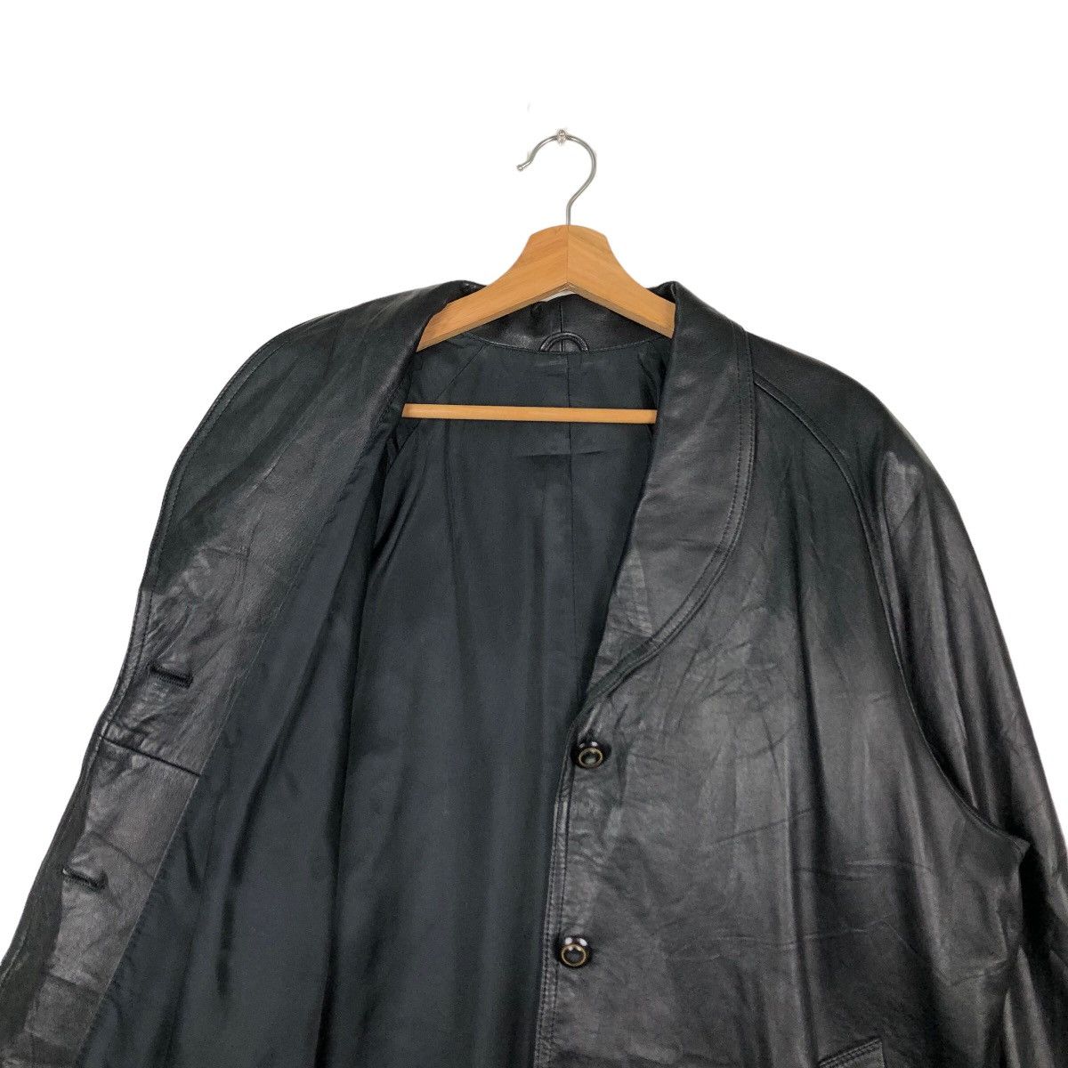 Japanese Brand 🔥VINTAGE GENUINE LEATHER JACKET JAPAN INSPIRE RICK OWENS Size US M / EU 48-50 / 2 - 9 Thumbnail
