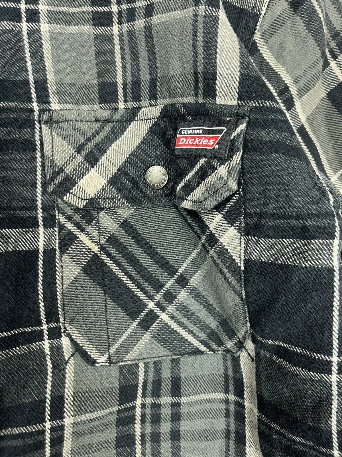 Dickies Vintage Y2K Dickies Overshirt Zip Hooded Jacket Checkered Size US L / EU 52-54 / 3 - 3 Thumbnail