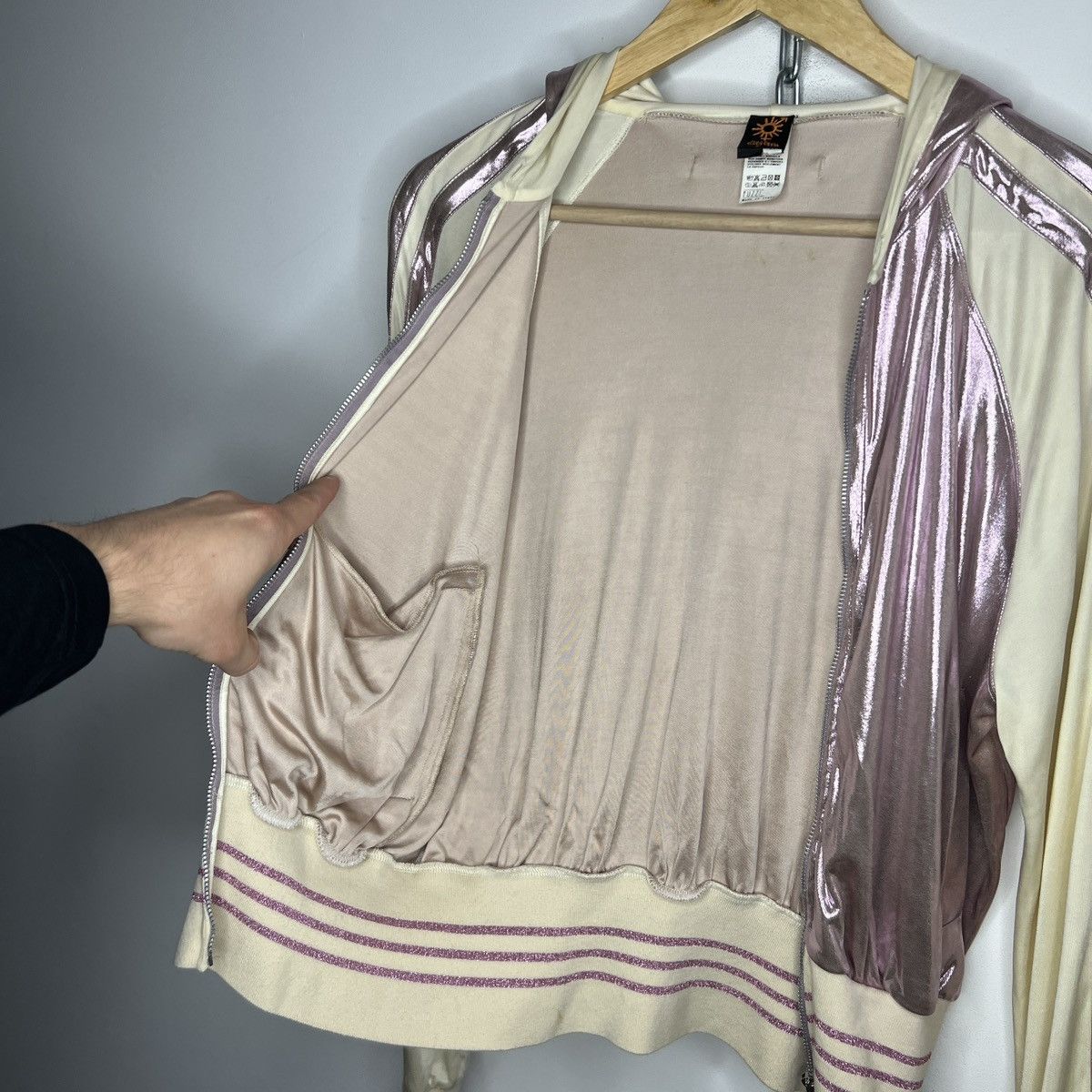 Jean Paul Gaultier Jean Paul Gaultier Pink Glitter Shiny Bomber Jacket Y2K Size M / US 6-8 / IT 42-44 - 12 Thumbnail