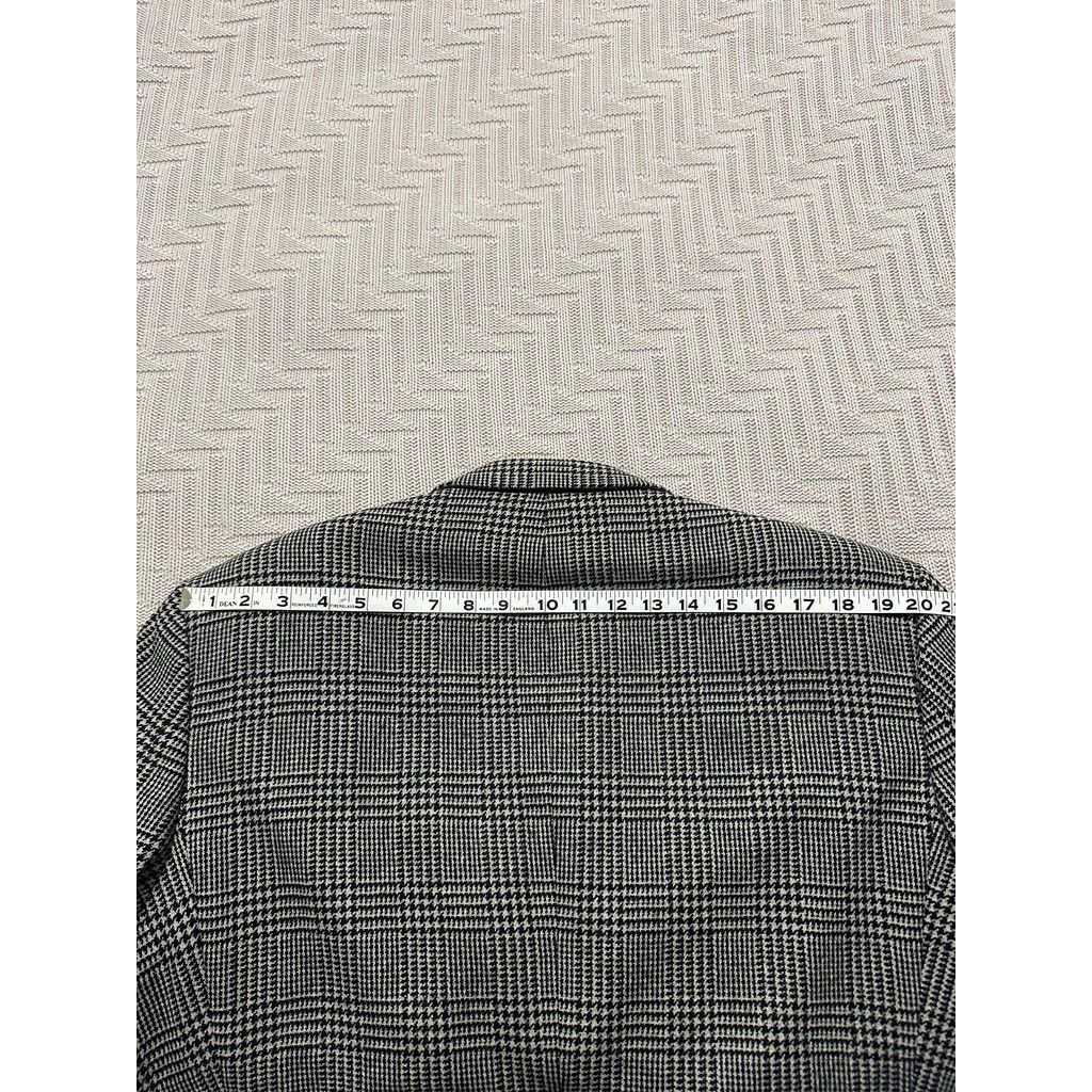 Vintage Vintage Corragio black glen check cashmere two button blazer Size 44R - 10 Thumbnail