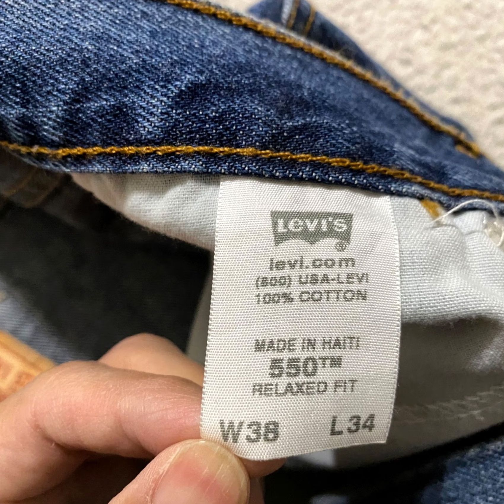 Levi's Levi'S Jeans Mens 38 Blue 38x34 Denim Straight Leg Wash Relaxed Fit Size US 38 / EU 54 - 4 Thumbnail