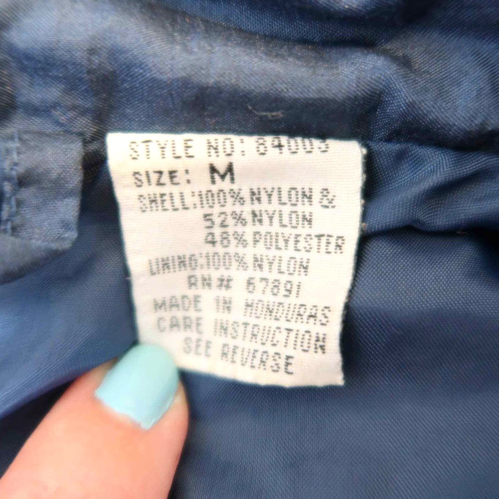 Vintage VINTAGE 90s Active Stuff Nylon Windbreaker Jacket Navy Teal Quilted Bomber M Adults Mens Womens Size M / US 6-8 / IT 42-44 - 7 Thumbnail