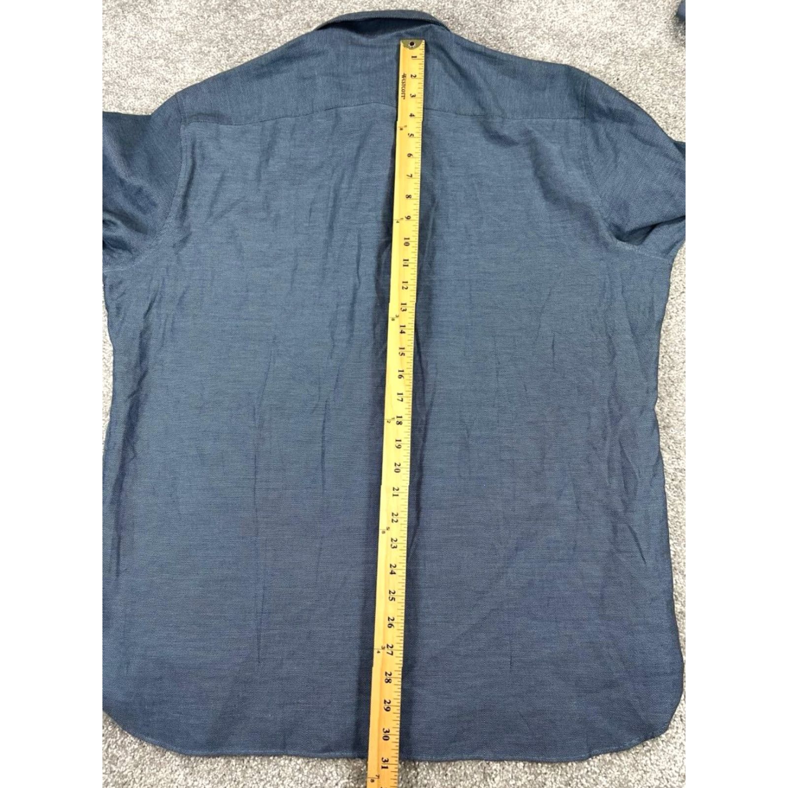 Ted Baker Ted Baker Endurance Dress Shirt Mens 17 Blue Button-Down Shirt Dress Shirt Mens 17 Blue Ted Baker Endurance Regular Size 46R - 7 Thumbnail