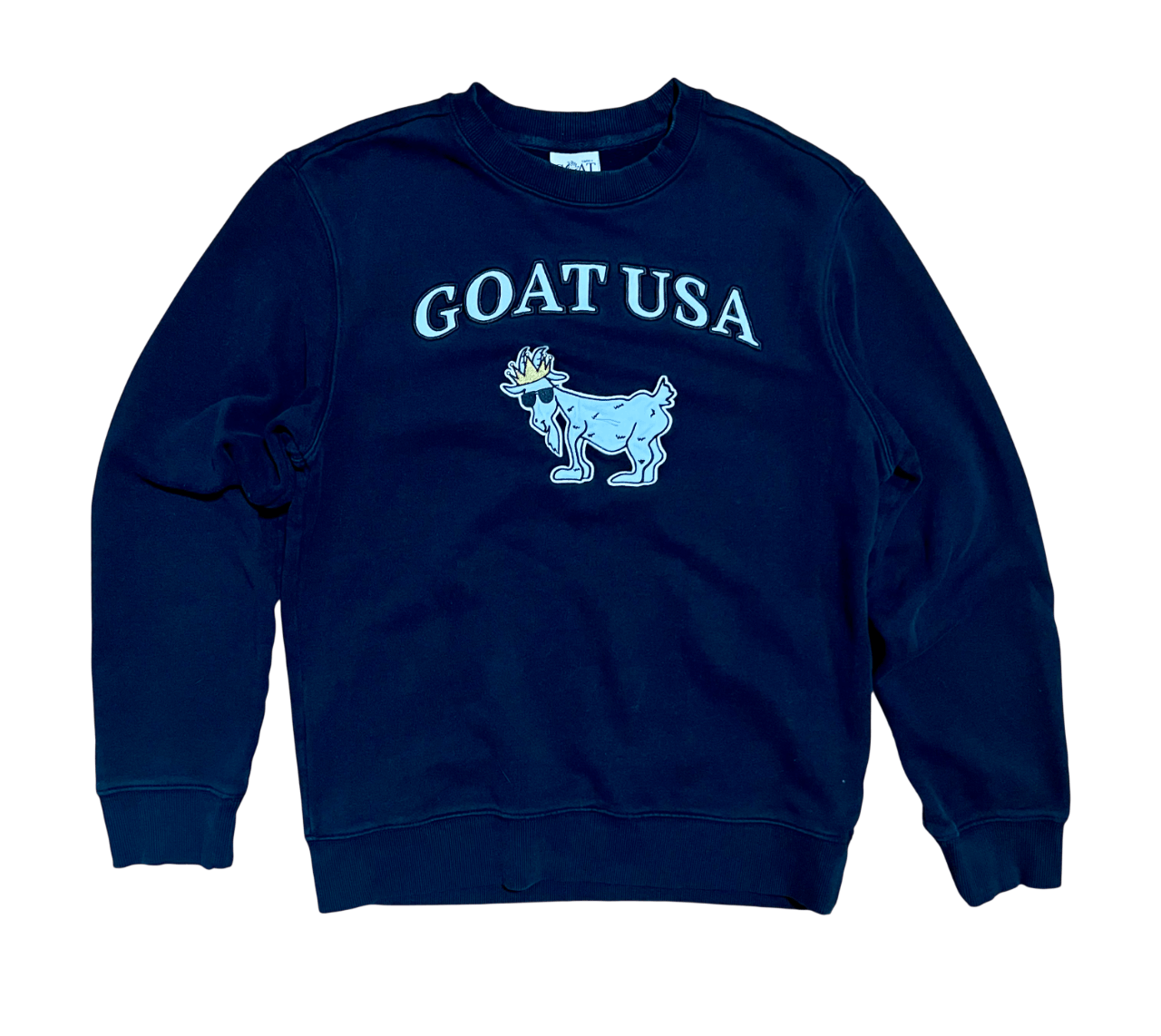 GOAT Crew GOAT USA Big Goat Embroidered Black Crew Neck Sweatshirt ...