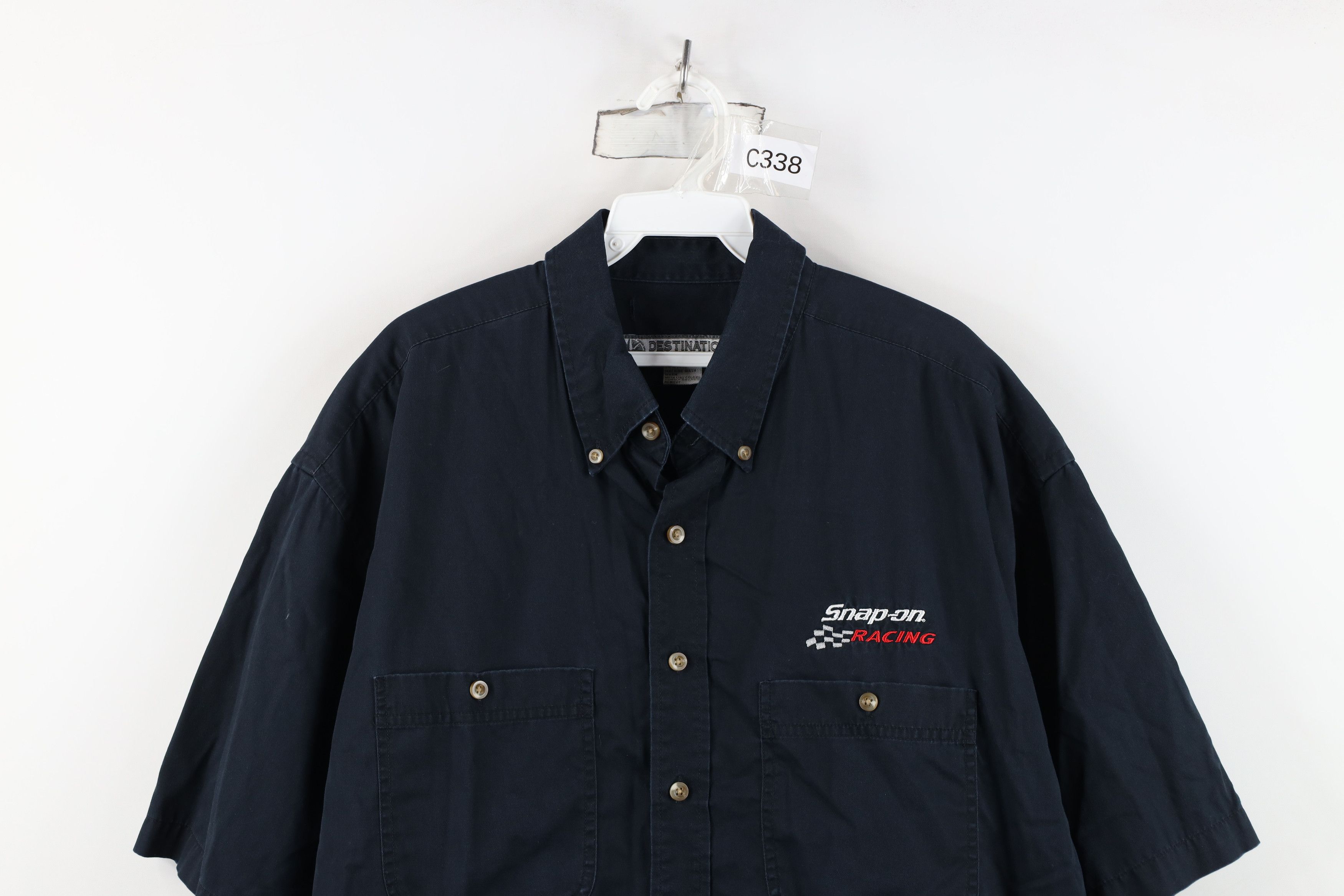 Vintage Vintage 90s Spell Snap On Racing Short Sleeve Button Shirt Size US XXL / EU 58 / 5 - 2 Thumbnail