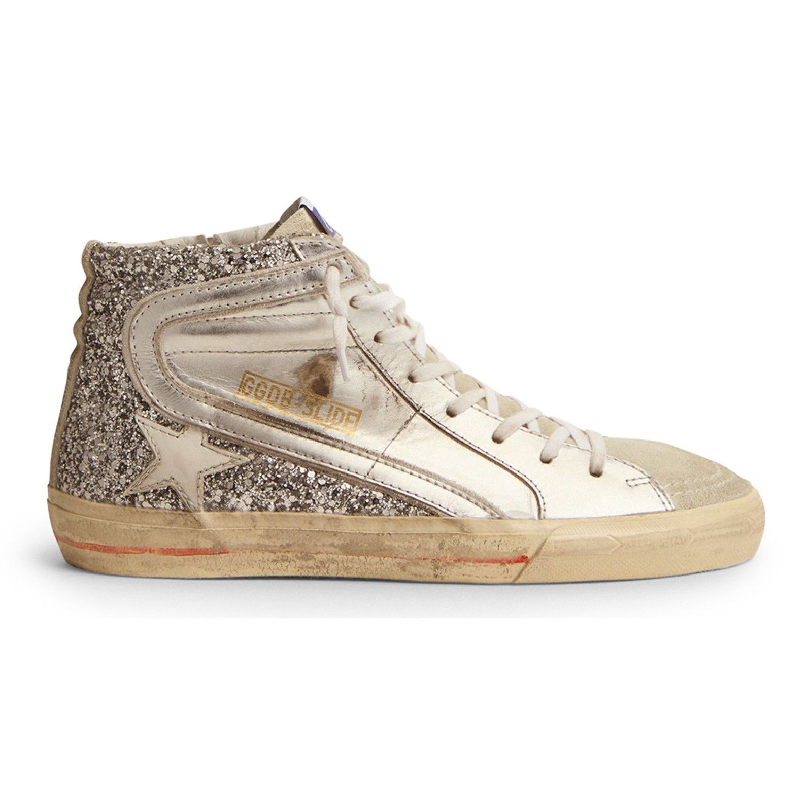 GOLDEN GOOSE Slide Women's Silver/Ice Sneakers New (Women's