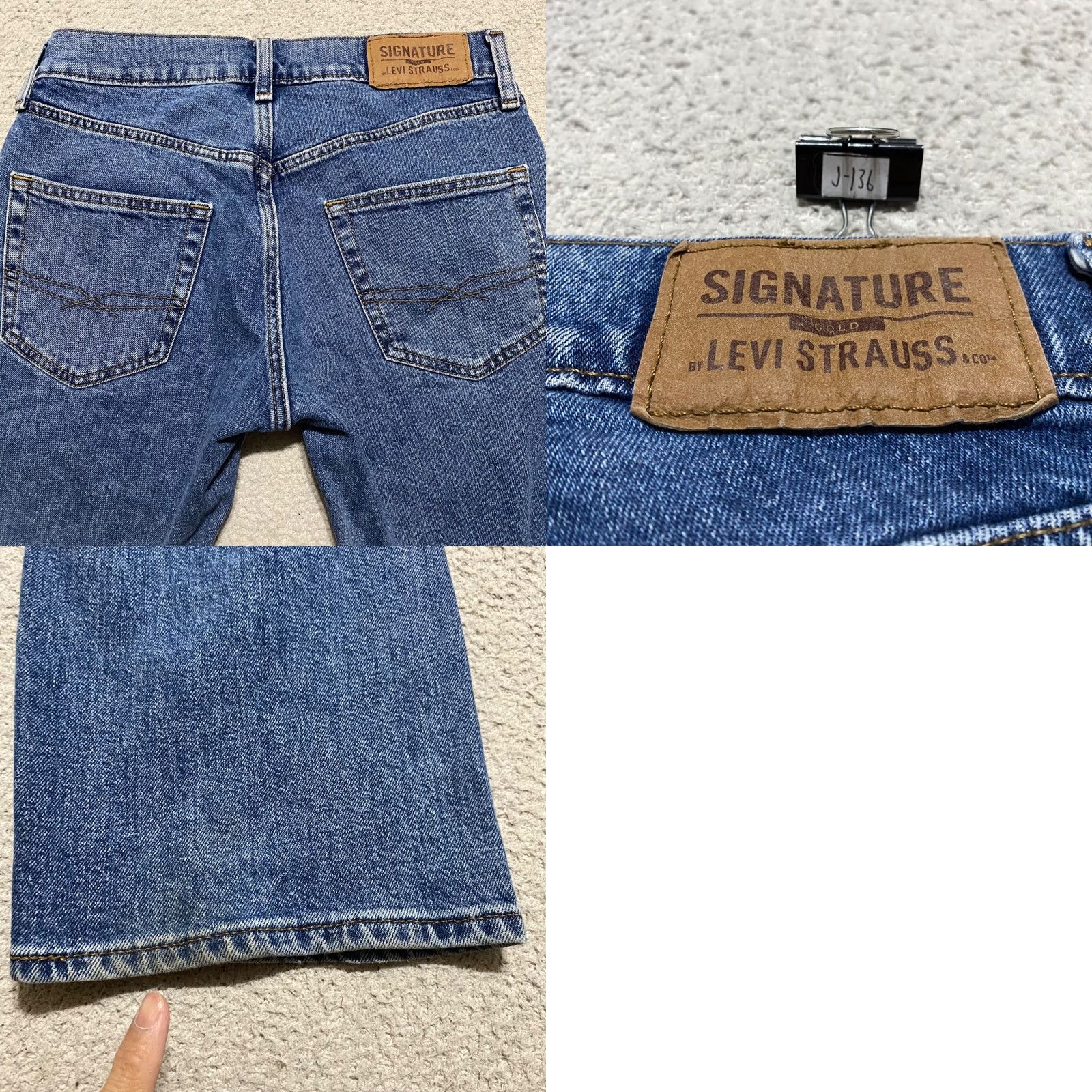Levi's Levi's Signature Jeans Blue 28x30 Denim Medium Wash Relaxed Straight Mens Regular Adults 5-Pocket Logo Pants Platform? Size US 28 / EU 44 - 9 Thumbnail