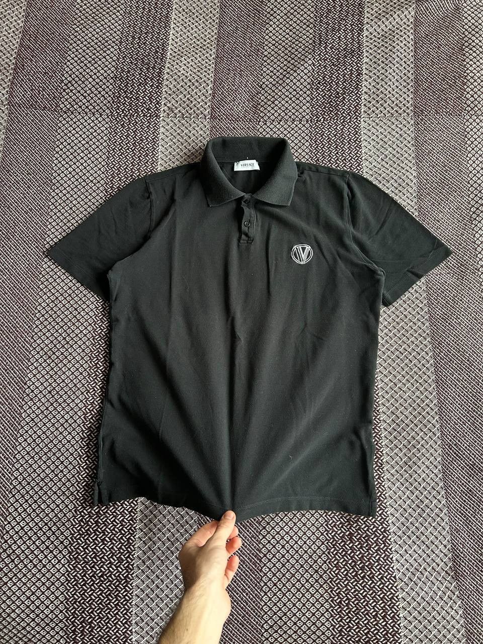Versace Versace Collection Small Logo Solid Style Polo Shirt Size US L / EU 52-54 / 3 - 3 Thumbnail