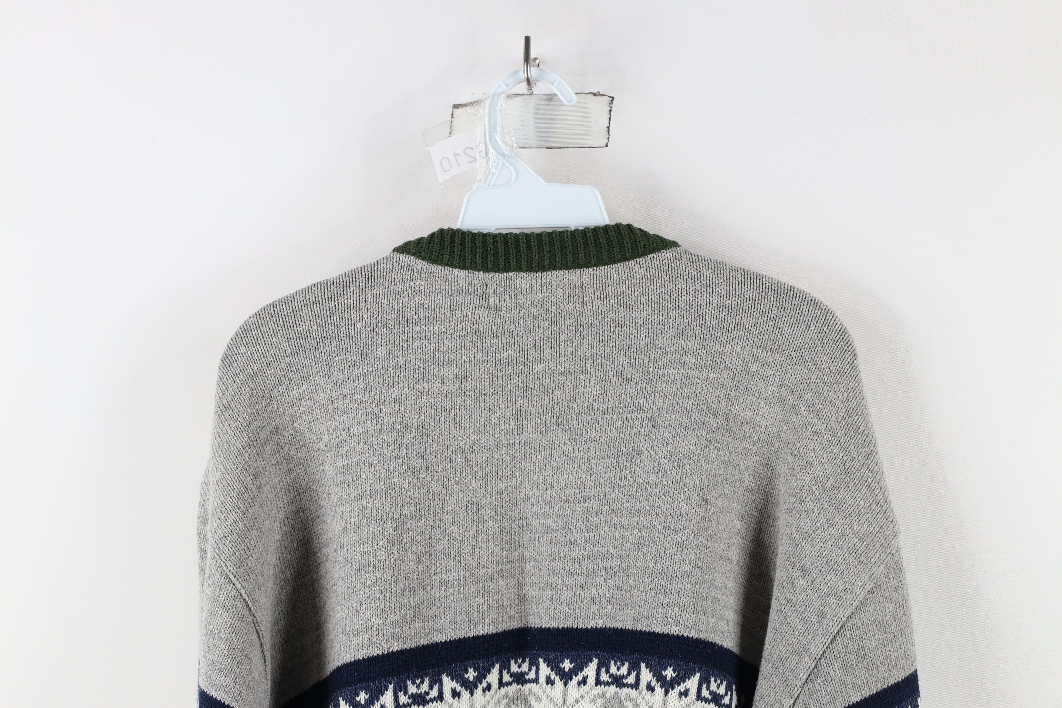 Ralph Lauren × Vintage Vintage 90s Chaps Ralph Lauren Snowflake Cable Sweater USA Size US L / EU 52-54 / 3 - 10 Thumbnail