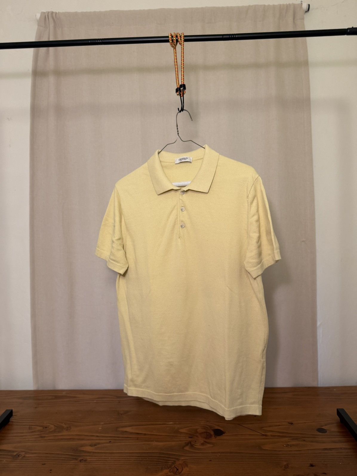 Crossley Crossley Knitted Polo Shirt – Butter Yellow | Made in Italy Size US S / EU 44-46 / 1 - 2 Thumbnail
