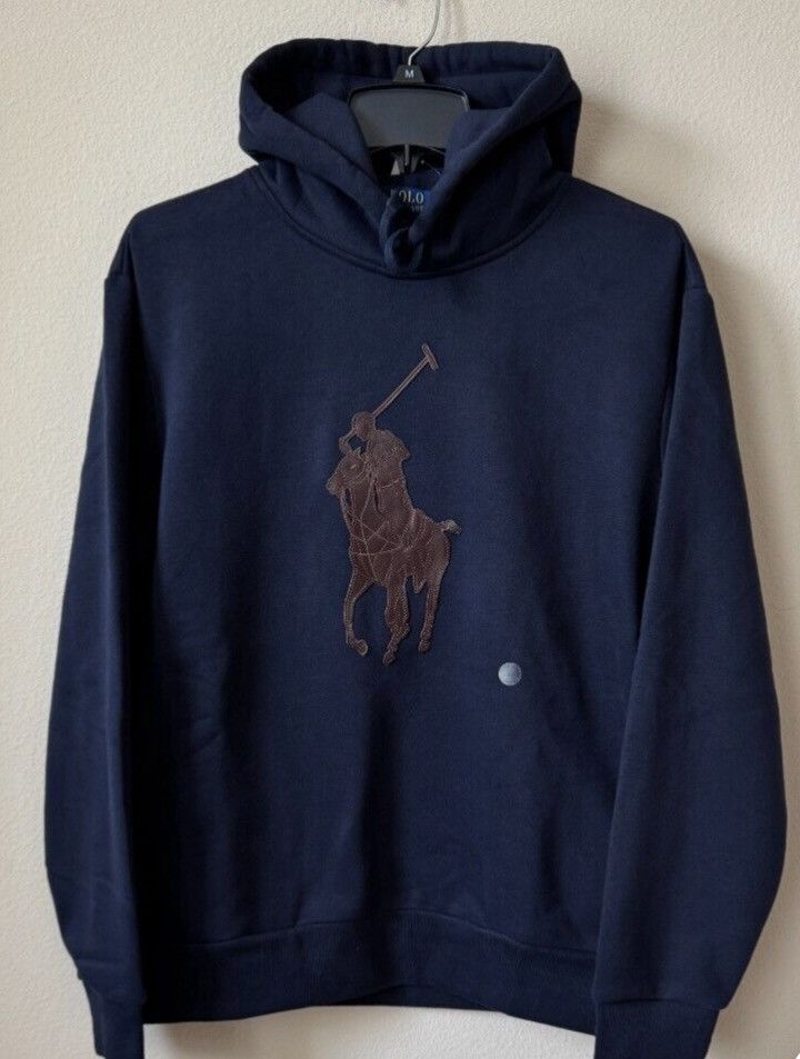 Polo Ralph Lauren Navy Blue Polo Ralph Lauren Leather Big Pony Size US L / EU 52-54 / 3 - 1 Thumbnail
