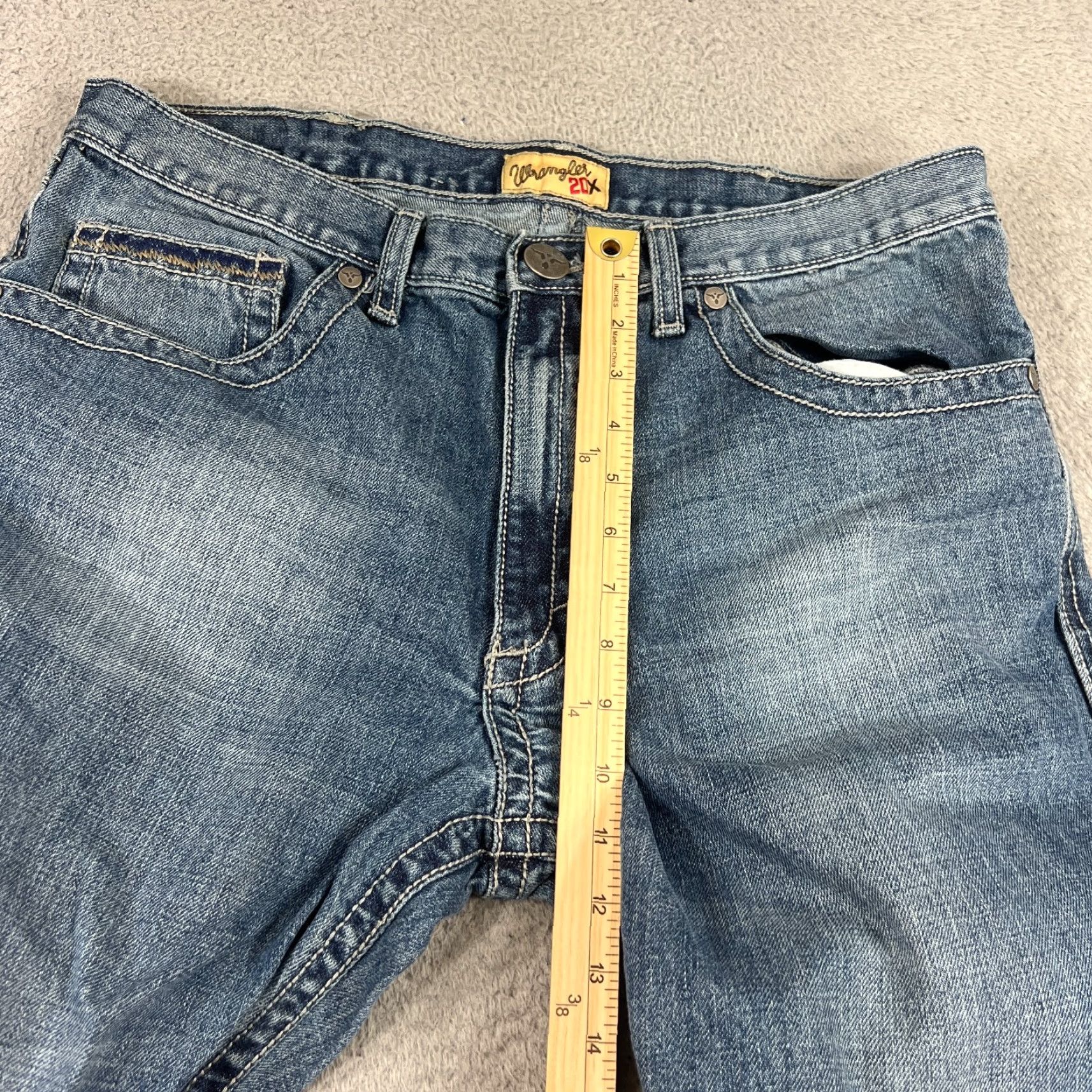 Wrangler VINTAGE Wrangler 20X Jeans 36x32 Blue Denim Bootcut USA Mens 90s Cowboy Southwestern Regular Size US 36 / EU 52 - 4 Thumbnail