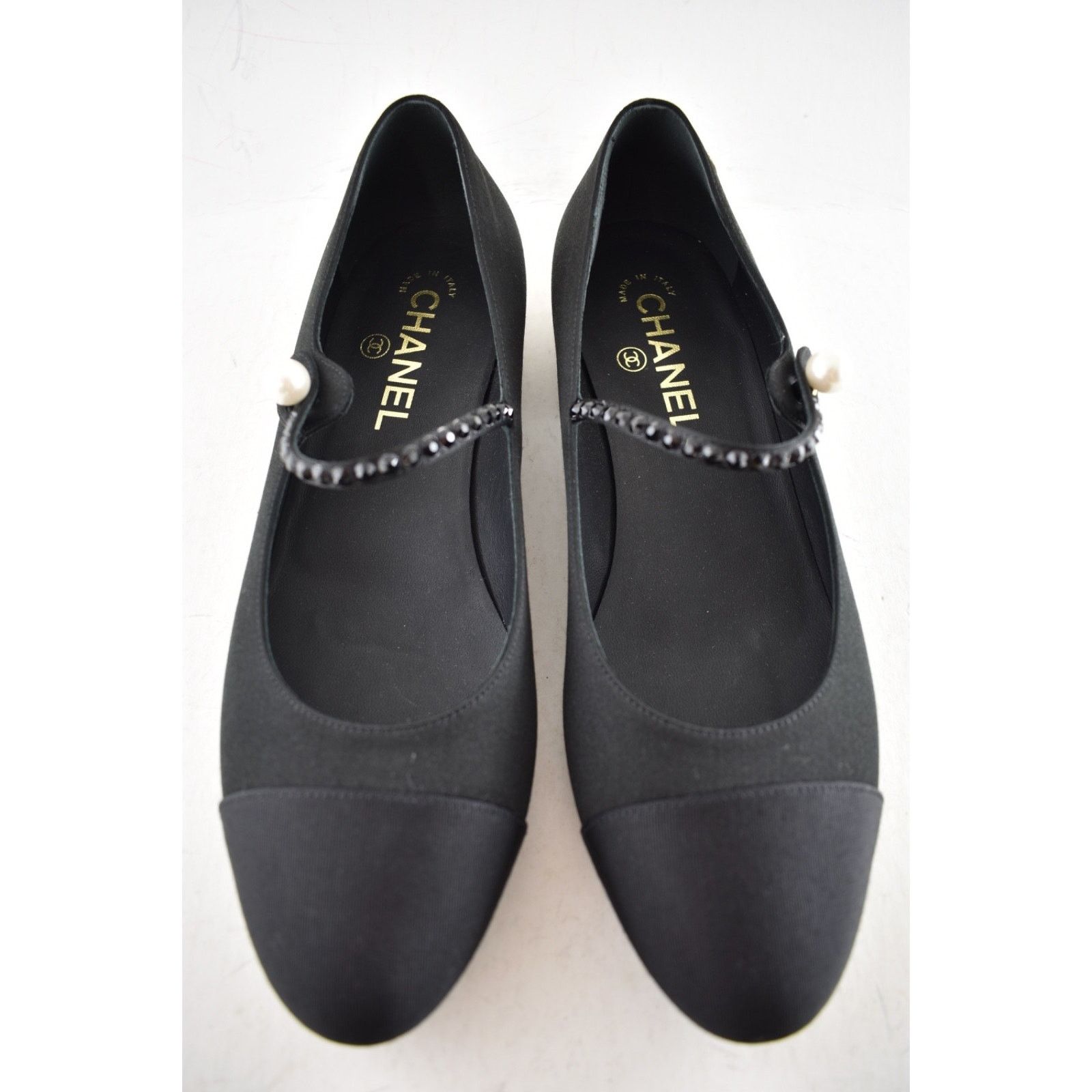 Chanel Chanel 24B Silk Crystal CC Logo Mary Jane Ballet Flat 38.5 Size US 8.5 / IT 38.5 - 14 Thumbnail