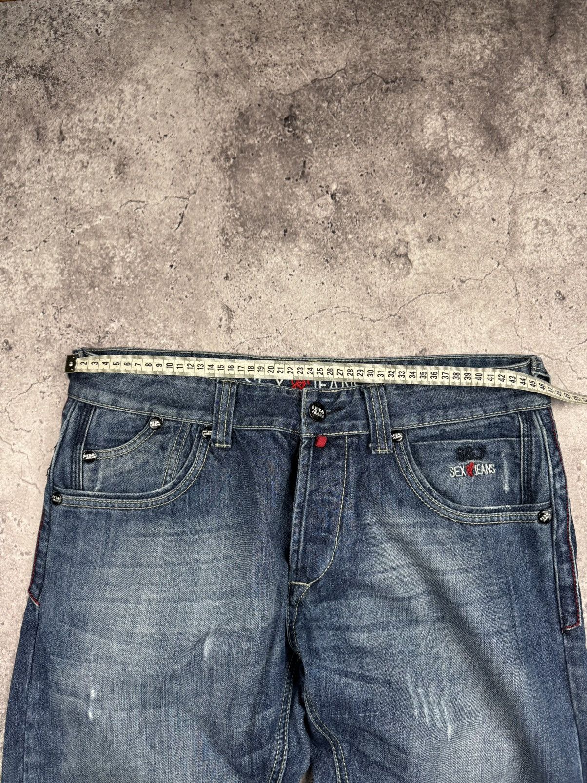 Japanese Brand Y2K Faded Sex Jeans Japanese lgb if6was9 style Avant Garde Size US 36 / EU 52 - 11 Thumbnail