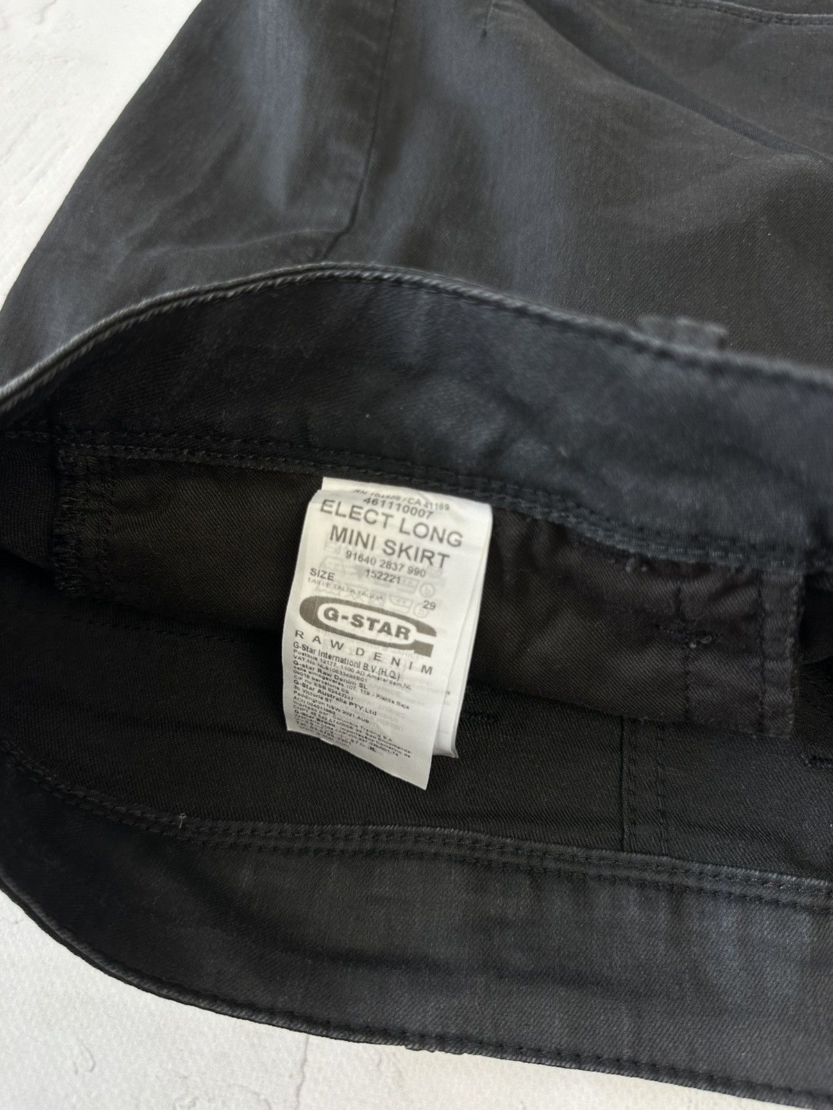 G-Star × Vintage Vintage G-Star Elect Mini Black Skirt Size 29" - 4 Thumbnail