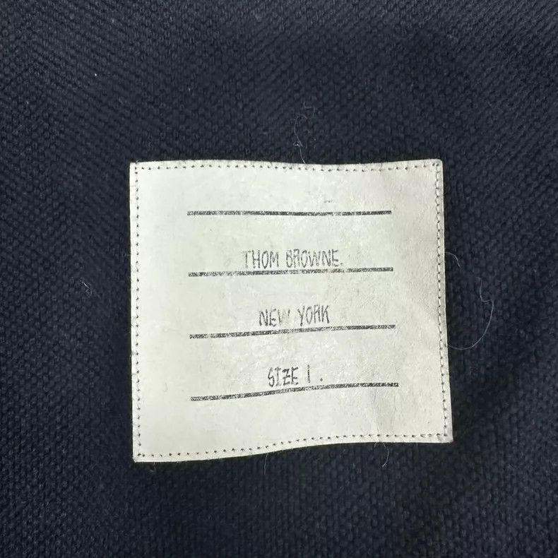 Thom Browne Thom Browne Double cuff dark blue shirt Size US S / EU 44-46 / 1 - 7 Thumbnail