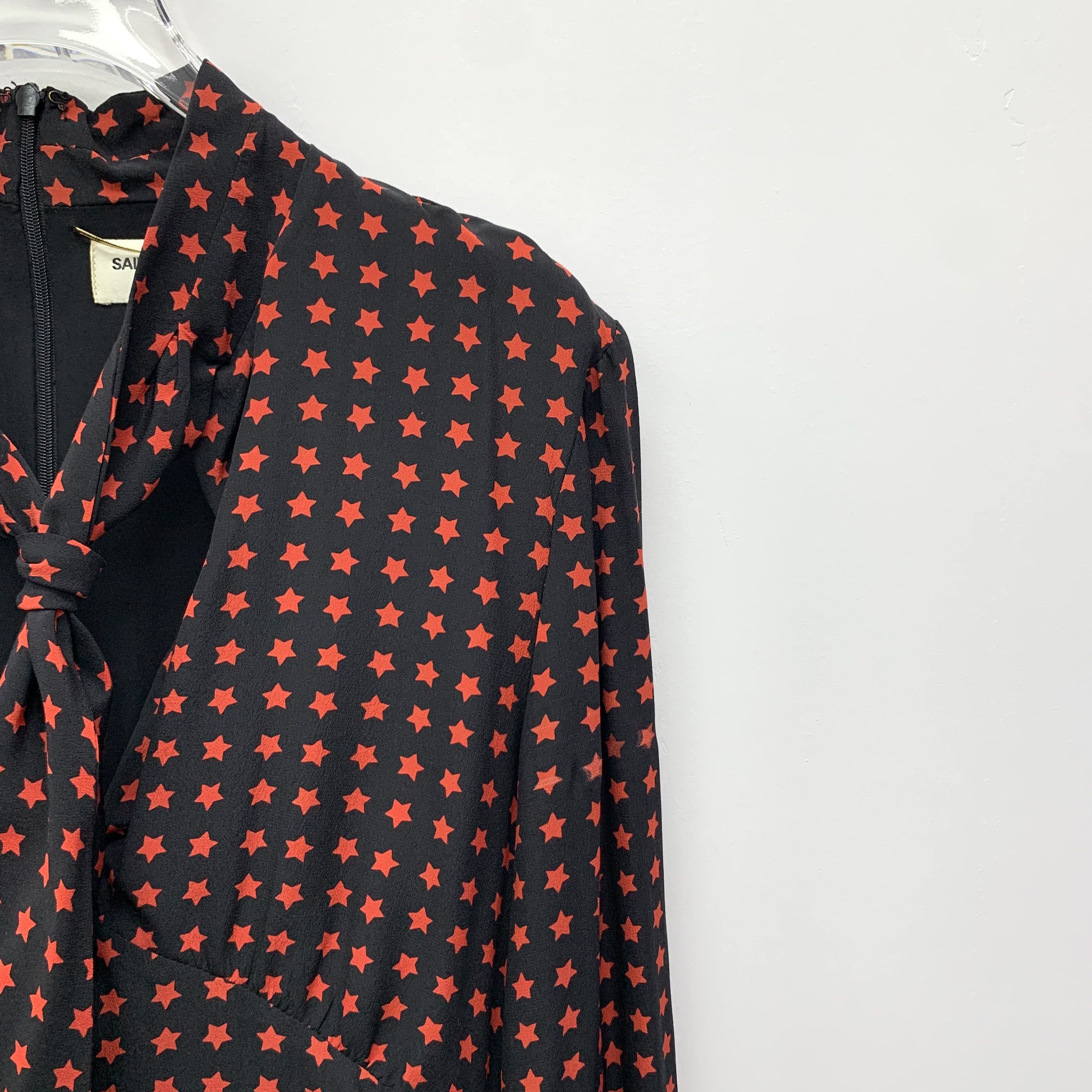 Saint Laurent Paris Saint Laurent Shirt Dress –Colorblock Silk (Size 36) Size XS / US 0-2 / IT 36-38 - 7 Thumbnail