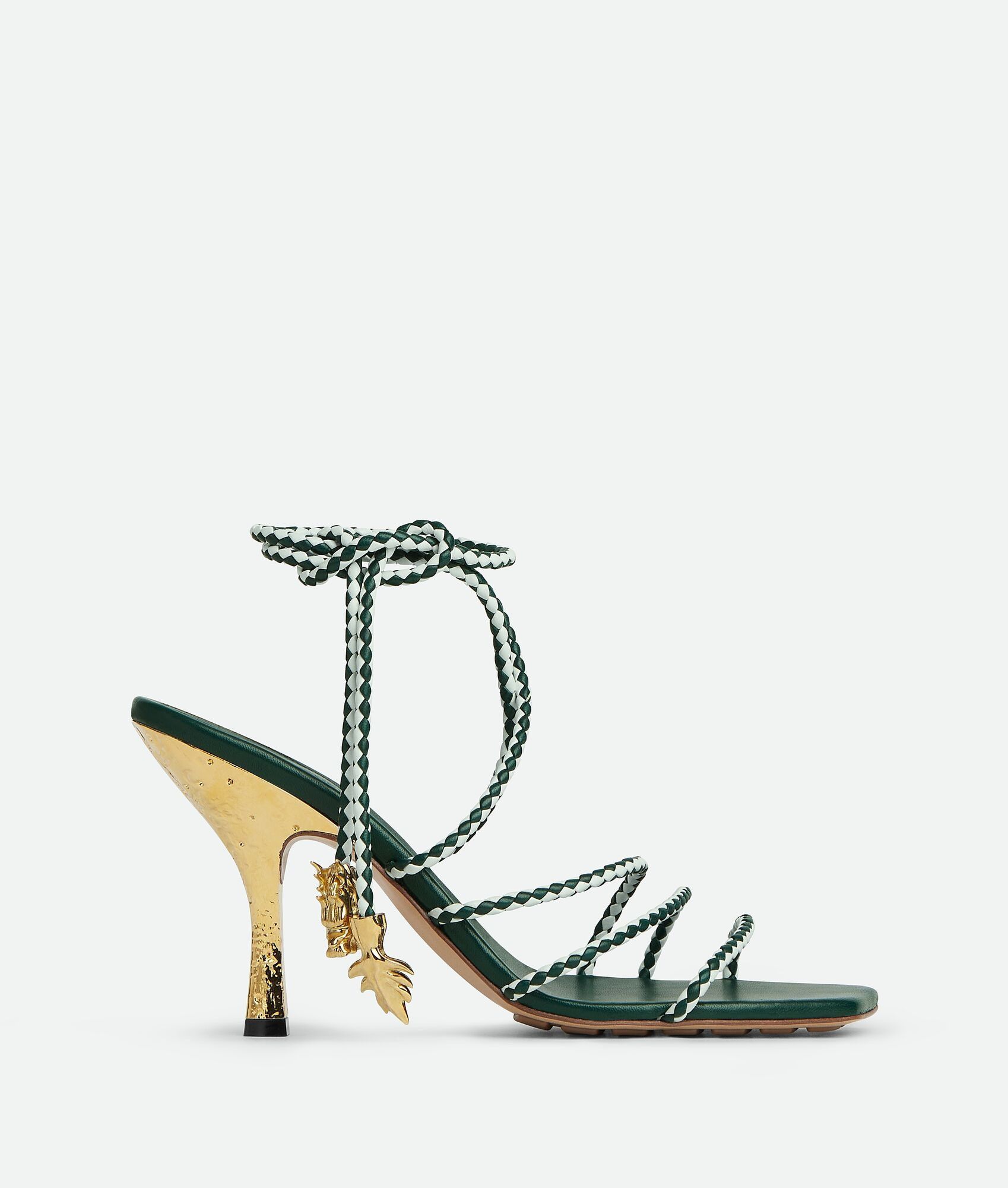 Bottega Veneta o1bcso1str0725 Adam Sandals in Emerald Green/Glacier Size US 6 / IT 36 - 1 Thumbnail