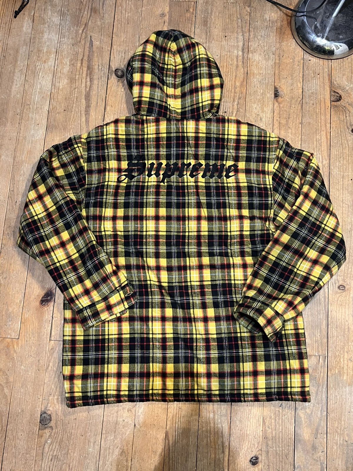 Supreme Supreme Lined zip up hooded flannel shirt Size US L / EU 52-54 / 3 - 3 Thumbnail