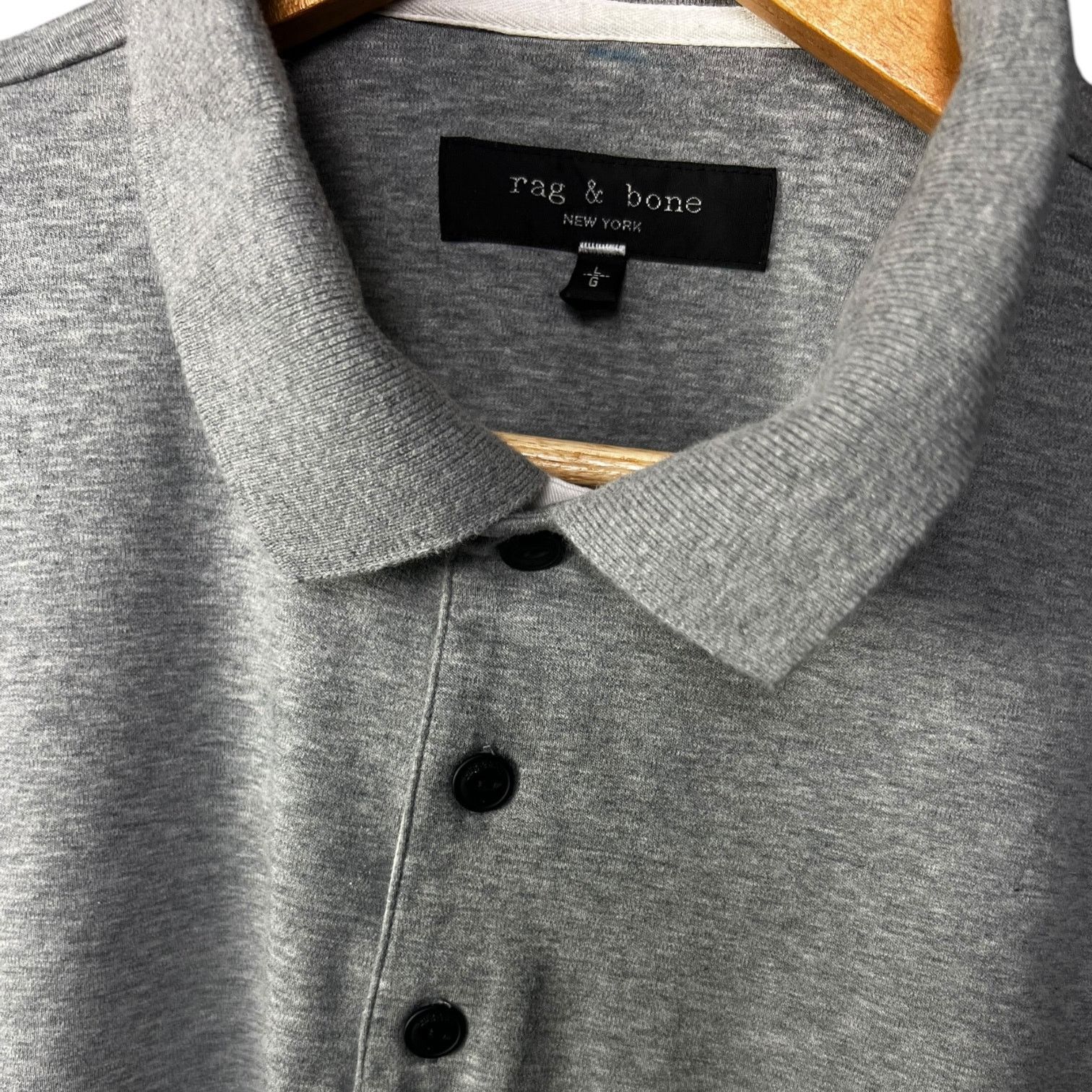 Rag & Bone Men's Rag & Bone Gray Golf Preppy Polo Shirt - $138 Retail L Size US L / EU 52-54 / 3 - 2 Thumbnail