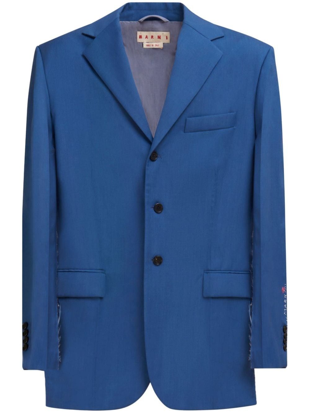 Marni oc11z0525 Grain-De-Poudre Single-Breasted lazer in Blue Size US S / EU 44-46 / 1 - 1 Thumbnail