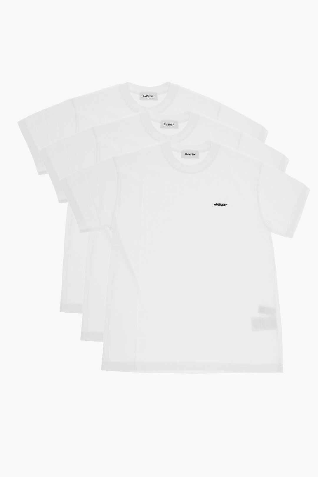 Ambush Design og1mm0925 Set of 3 Solid Color T-Shirt in White Size US M / EU 48-50 / 2 - 1 Thumbnail