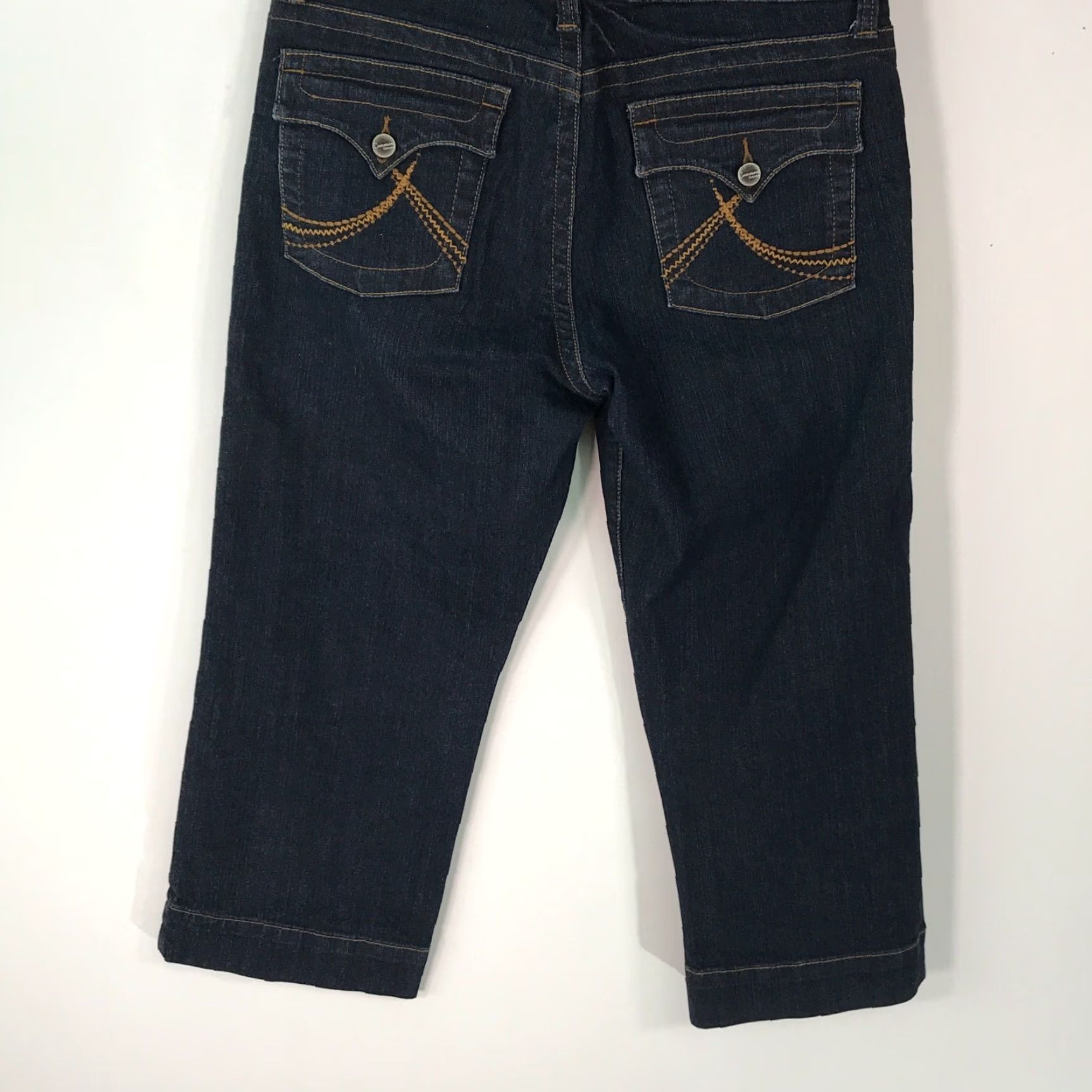 Denime Common Genes Jeans Womens Capri Bermuda Blue Denim Size 8 Regular blue Capri Jeans 8 Womens Size 30" / US 8 / IT 44 - 2 Thumbnail