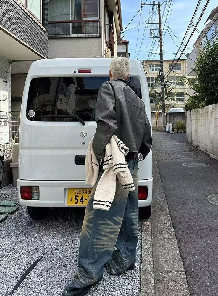 Japanese Brand × Jean vintage washed distressed whiskering baggy jeans Size US 32 / EU 48 - 6 Thumbnail