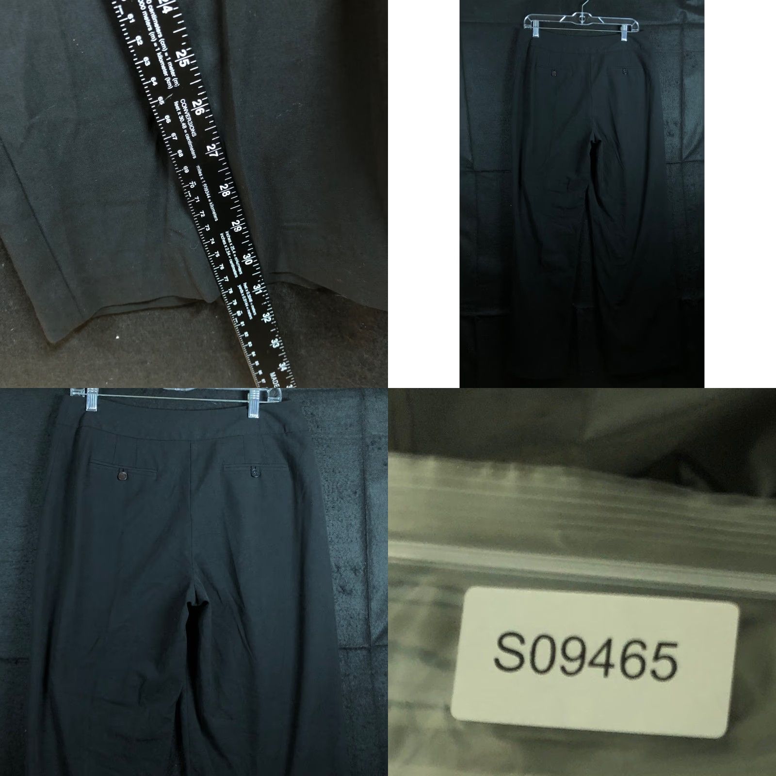 Vintage Chicos Womens Pants Black High Rise Loose Straight Leg Stretch 1.5 R Size 24" / US 00 / IT 34 - 8 Thumbnail