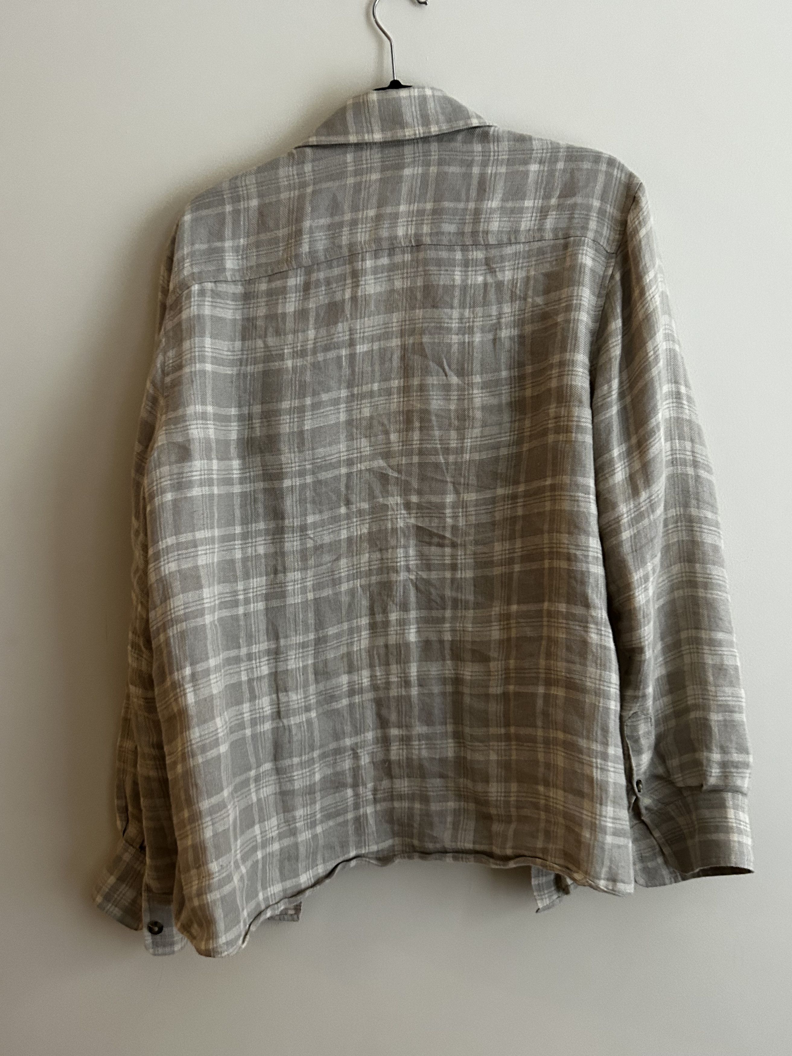 A.P.C. APC Linen Checkered Shirt Size US M / EU 48-50 / 2 - 4 Thumbnail