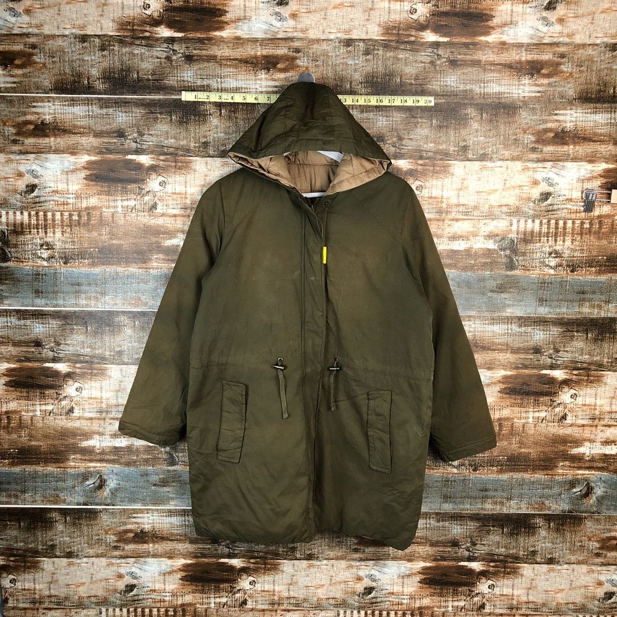 Les Hwages Green faded Parkas Hoodie #A1616
