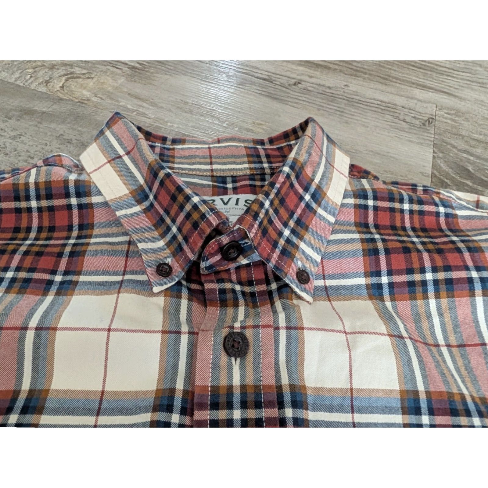 Orvis Orvis Shirt Mens L Flannel Multicolor Plaid Button-Up EUC (Cotton) Size US L / EU 52-54 / 3 - 6 Thumbnail