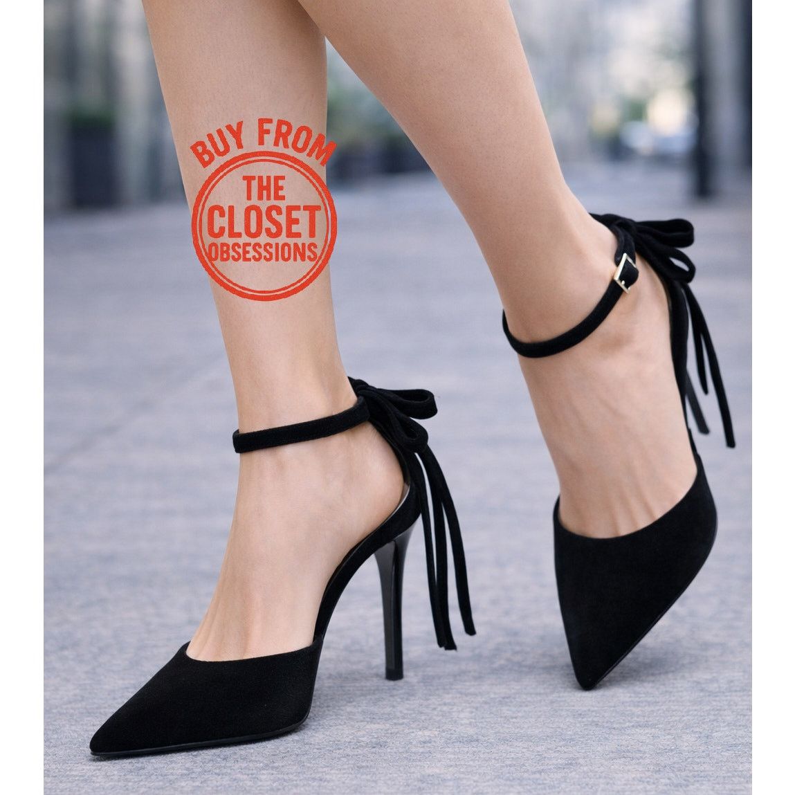 Zara ZARA Black Bow Pointed Heels NWT (Size 9) Size US 9 / IT 39 - 1 Thumbnail