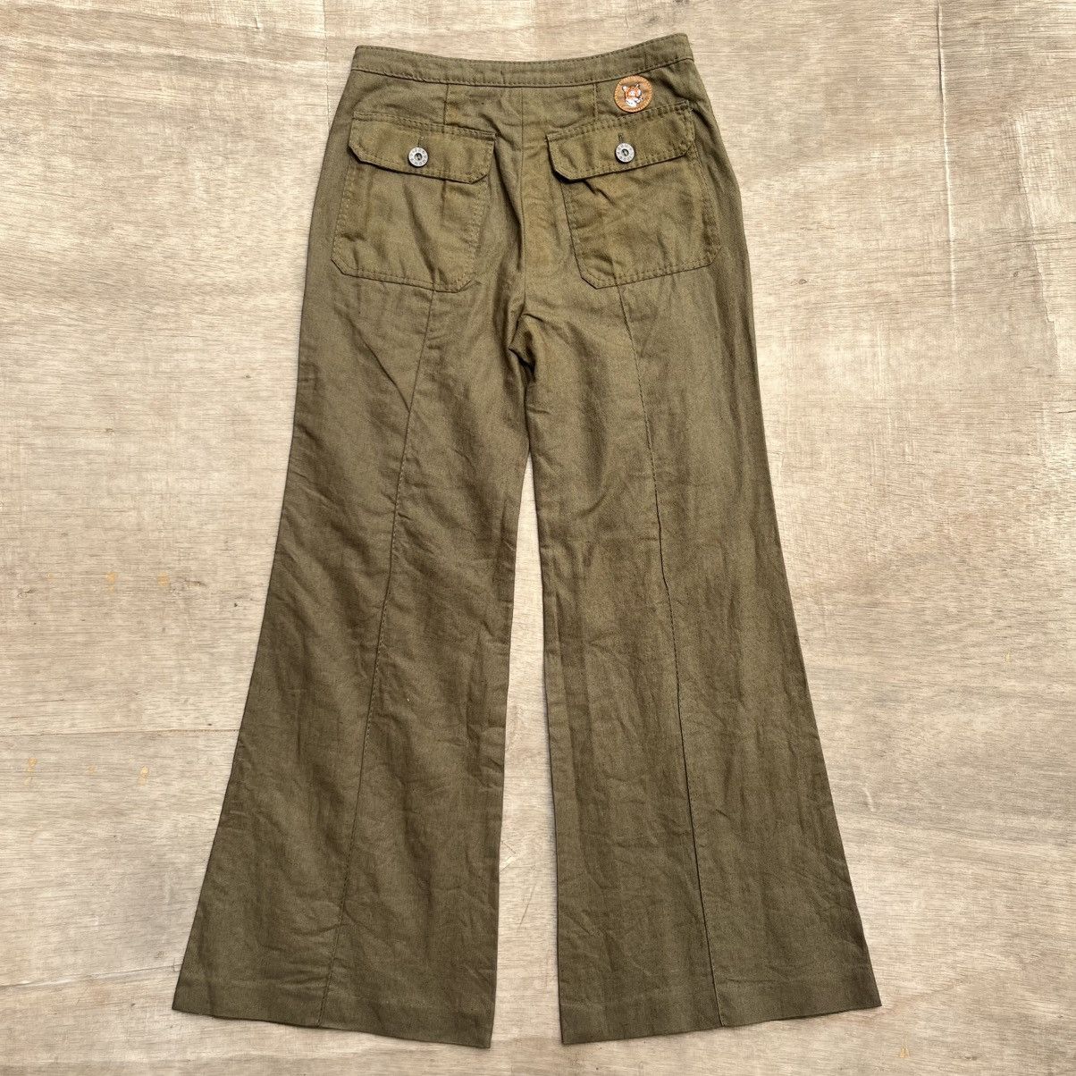 If Six Was Nine × Japanese Brand × Vintage LA MODA GOJI FLARED LINEN TORNADO MART STYLE Size 28" / US 6 / IT 42 - 1 Thumbnail
