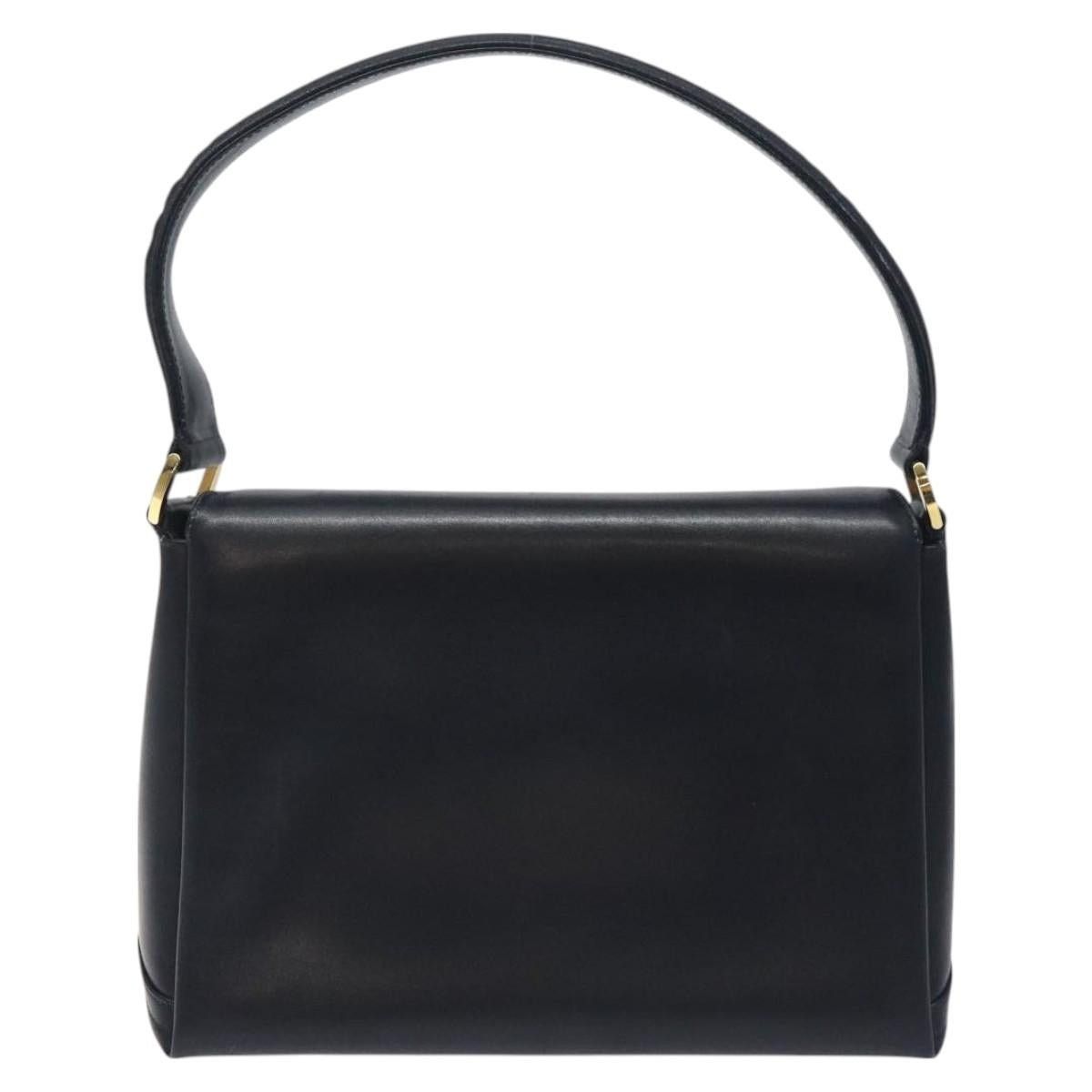 Gucci GUCCI Hand Bag Leather Navy Gold Size ONE SIZE - 2 Thumbnail