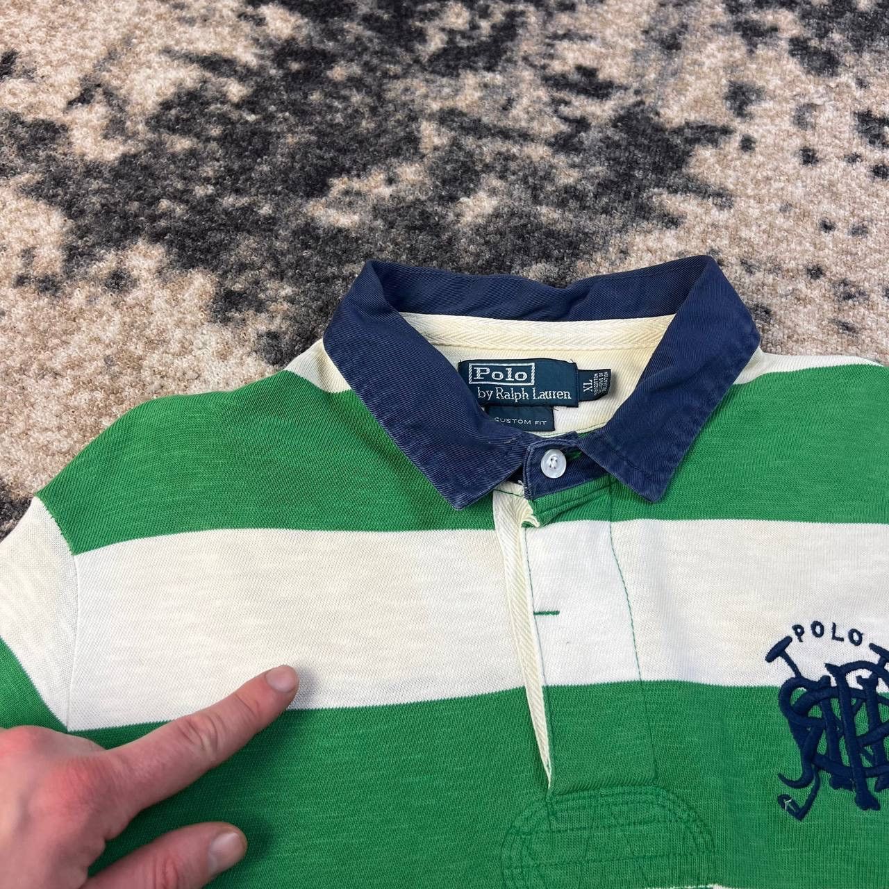 Polo Ralph Lauren Polo Ralph Lauren Vintage Y2K Big Logo Rugby Long Sleeve Size US XL / EU 56 / 4 - 8 Thumbnail