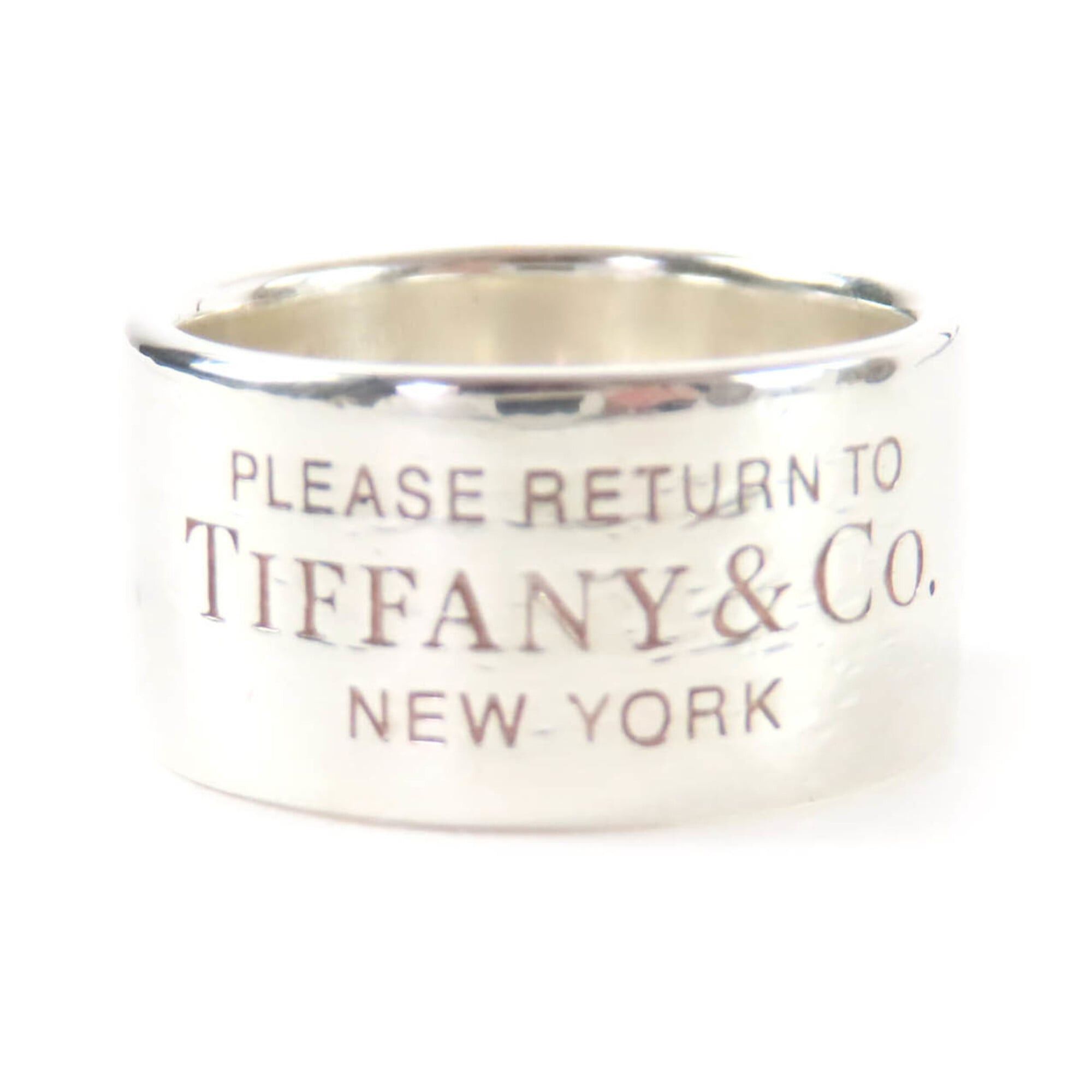 Tiffany & Co. TIFFANY&Co. Tiffany & Co. AG925 Logo Design Return to Wide Ring, Silver, Equivalent JP Price, Weight 7.67g, Women's Size ONE SIZE - 1 Thumbnail