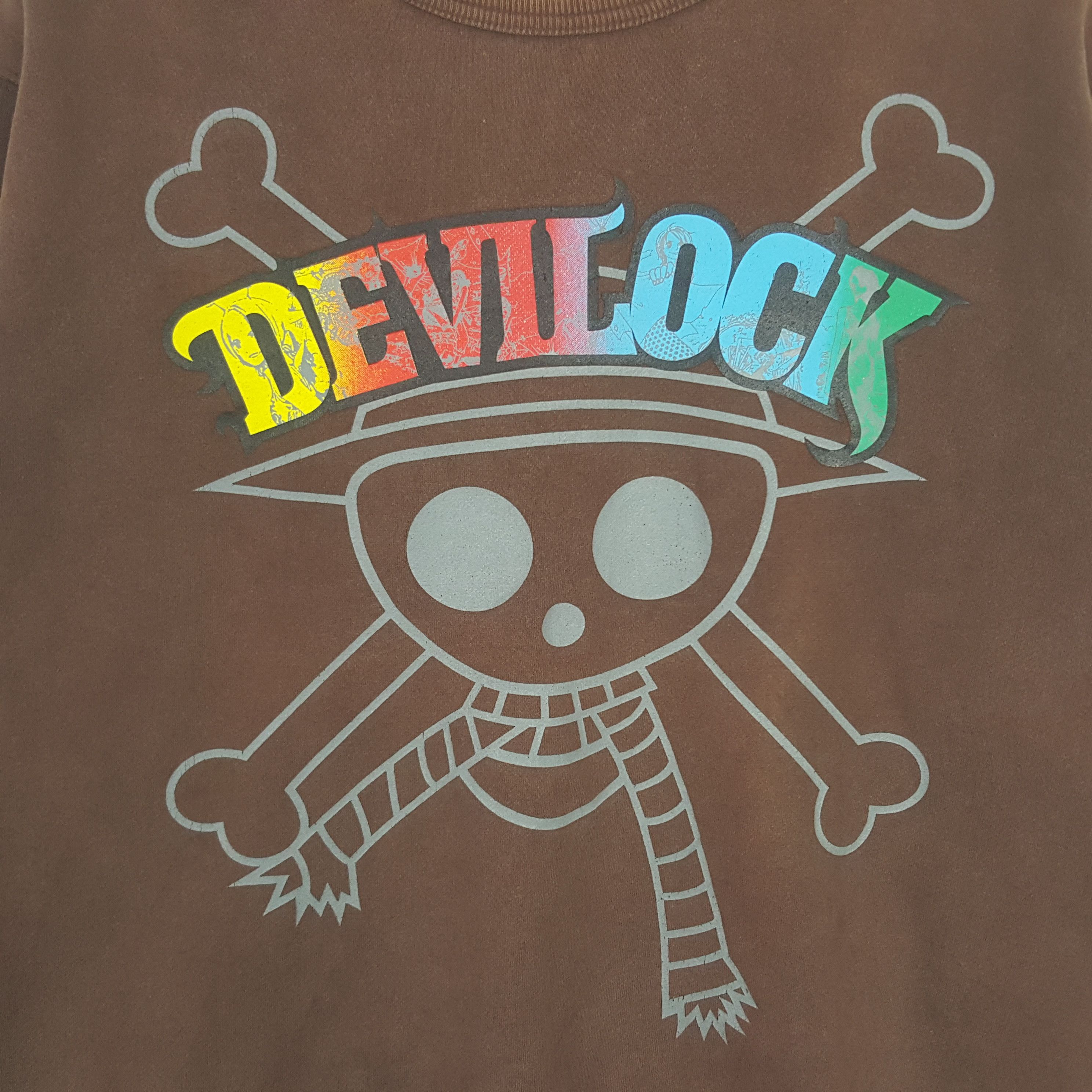 Devilock Vintage Devilock X One Piece Japan Anime Sweatshirt C295N13 Size US M / EU 48-50 / 2 - 2 Thumbnail