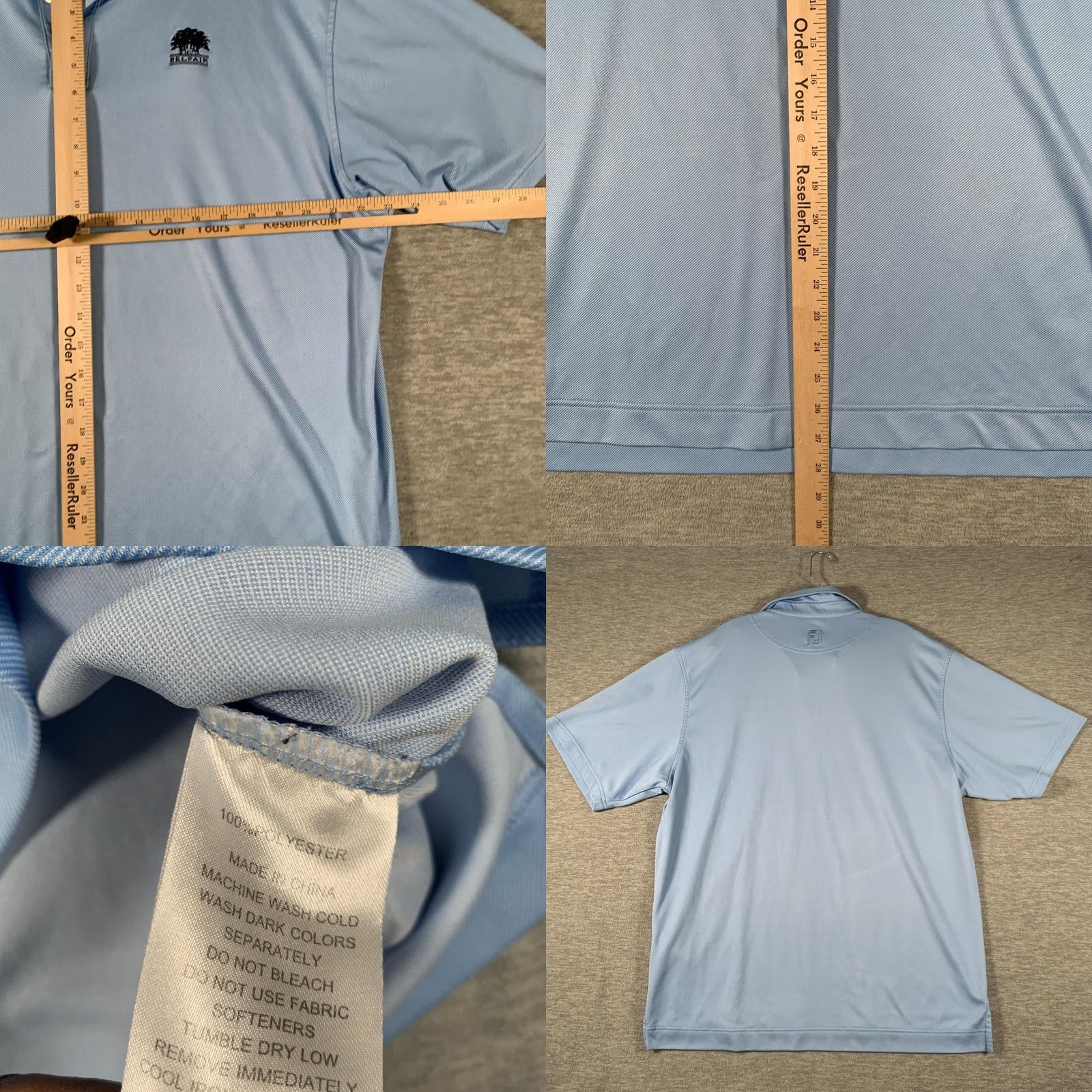 Footjoy FootJoy Polo Shirt Mens Large Blue Stripe Belfair Golf Performance Top Size US L / EU 52-54 / 3 - 8 Thumbnail