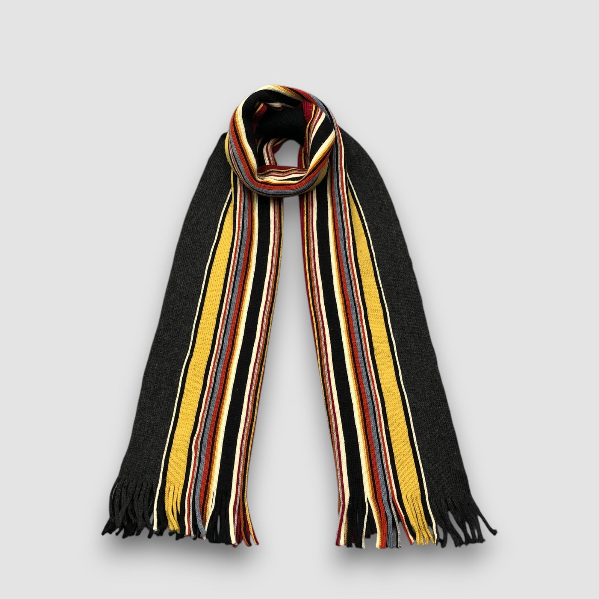 Paul Smith Vintage Paul Smith Scarf Muffler Ribbed Knit Wool Scarves Size ONE SIZE - 1 Thumbnail