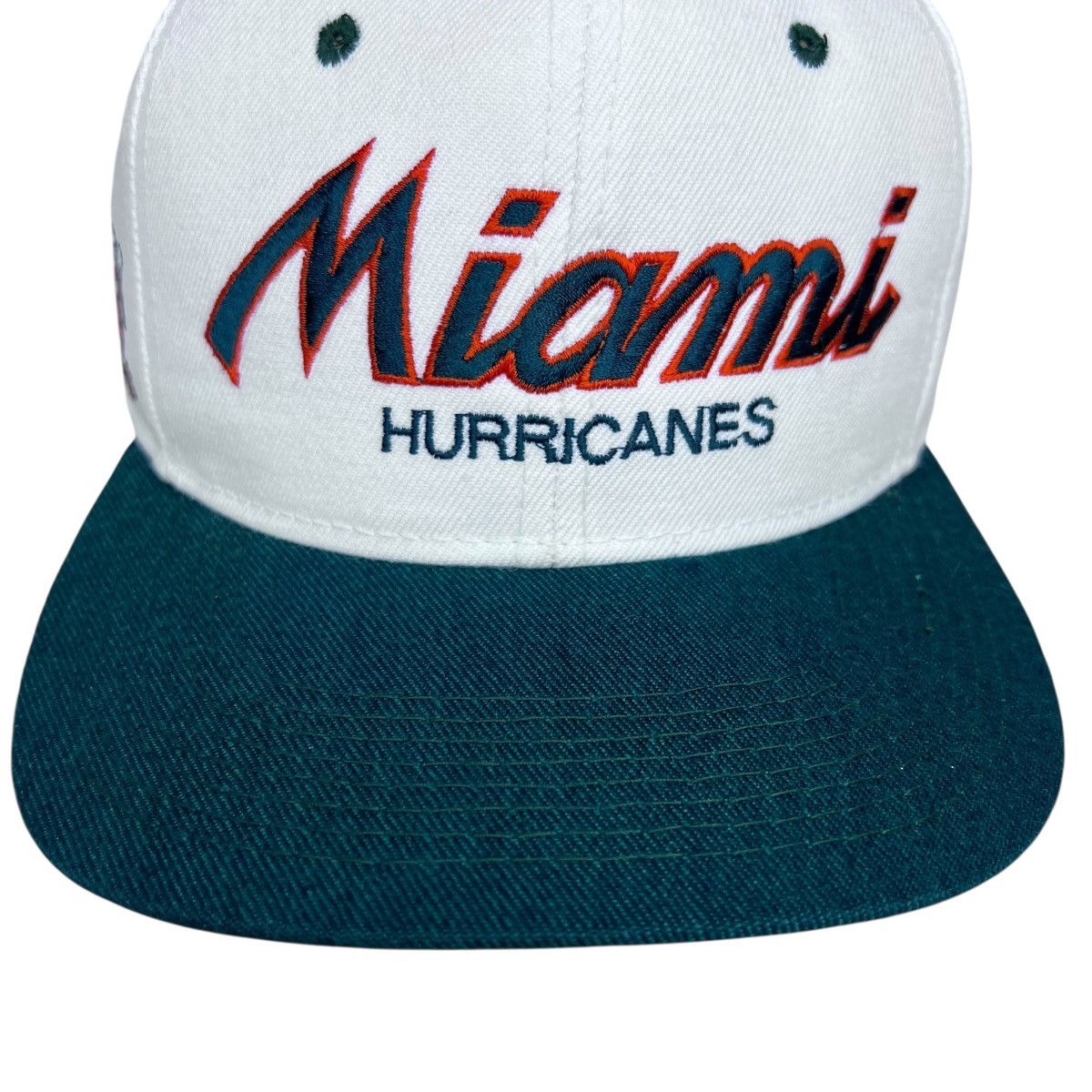 Sports Specialties 90s NCAA Miami Hurricanes Script Sports Specialties Snapback Size ONE SIZE - 5 Thumbnail