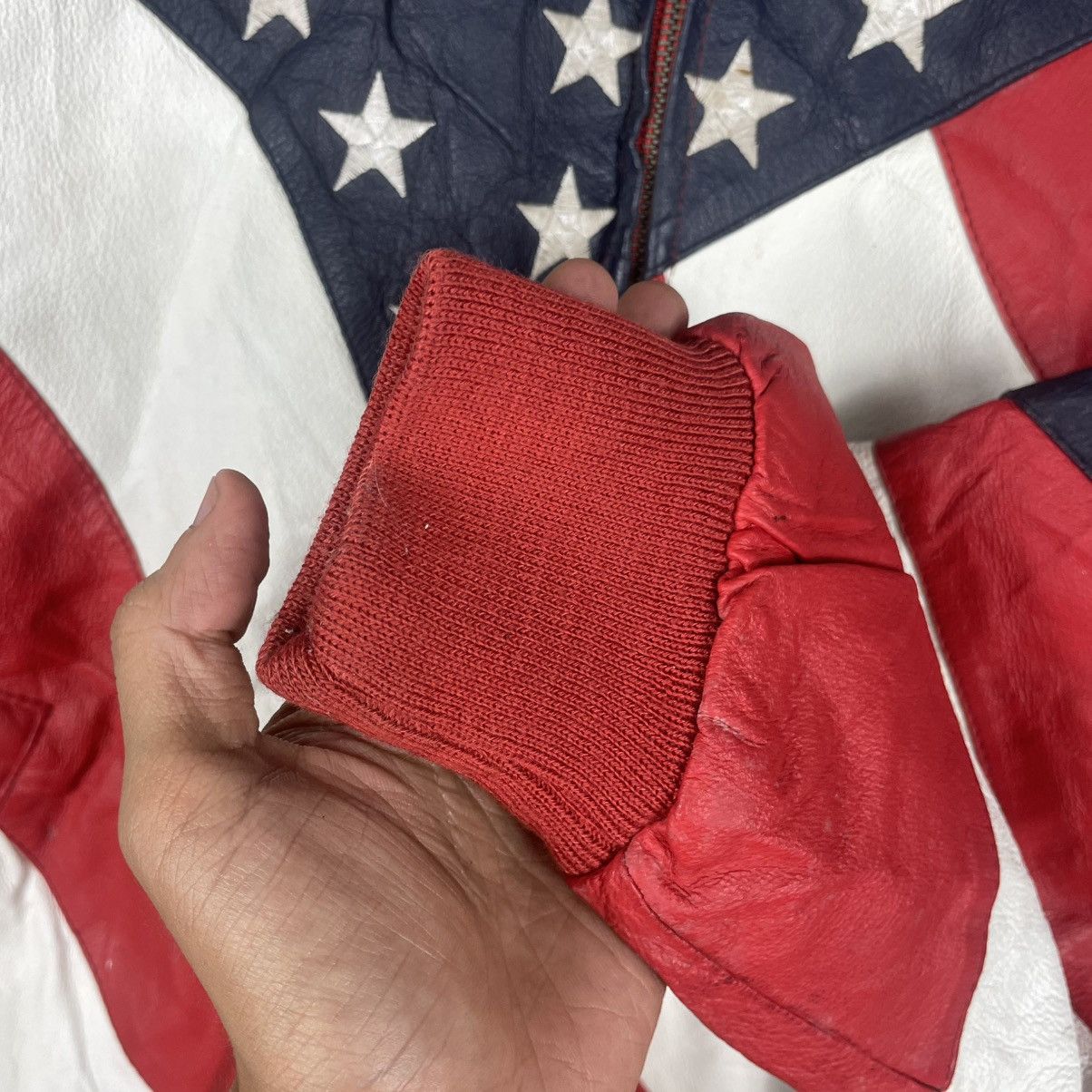 Michael Hoban 💥 MICHEAL HOBEN AMERICAN FLAG BOMBER JACKET Size US L / EU 52-54 / 3 - 7 Thumbnail